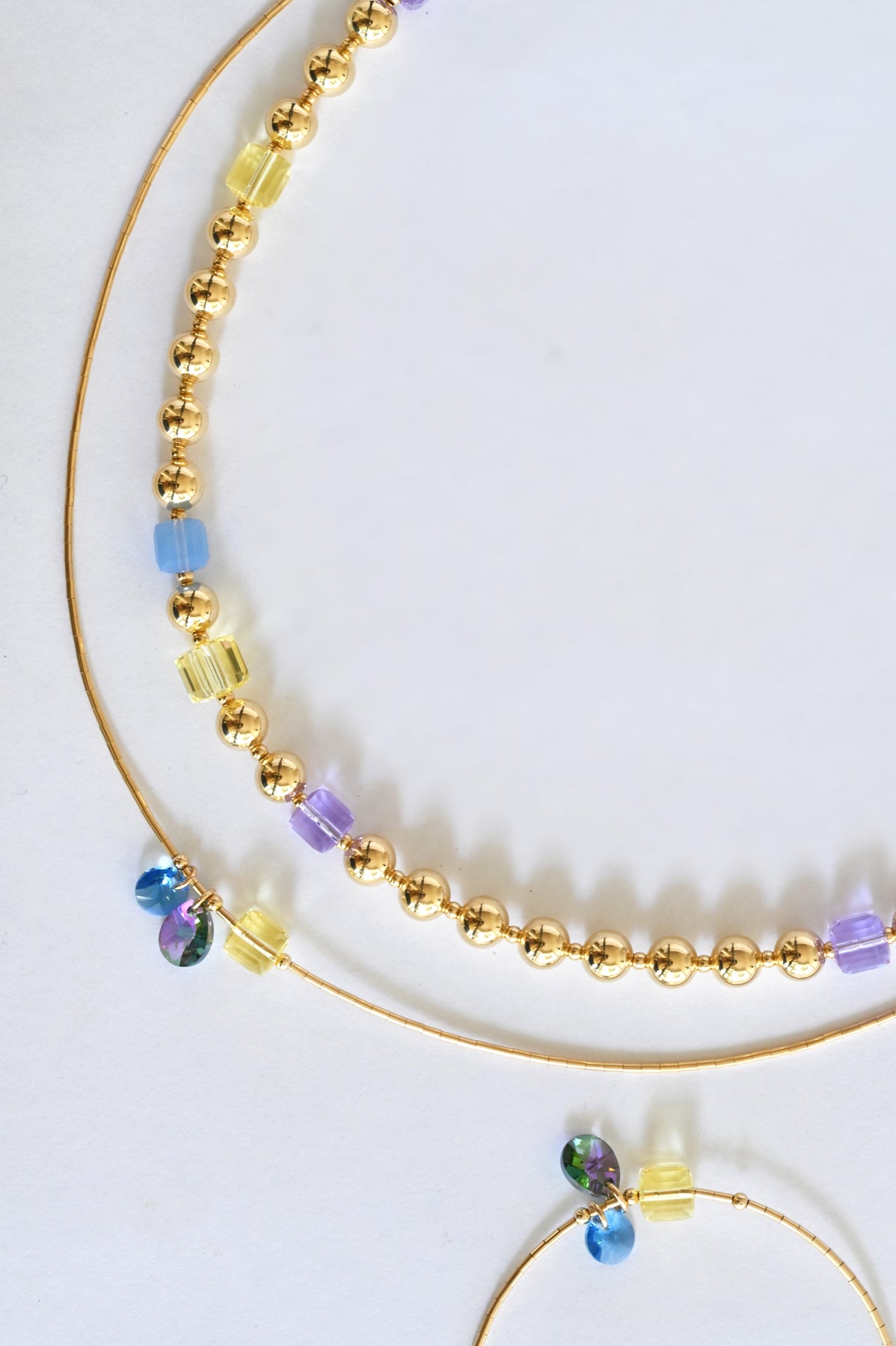 Linaria and Daisy Chain Necklace No.2 in the Garden Collection at Abacus Row