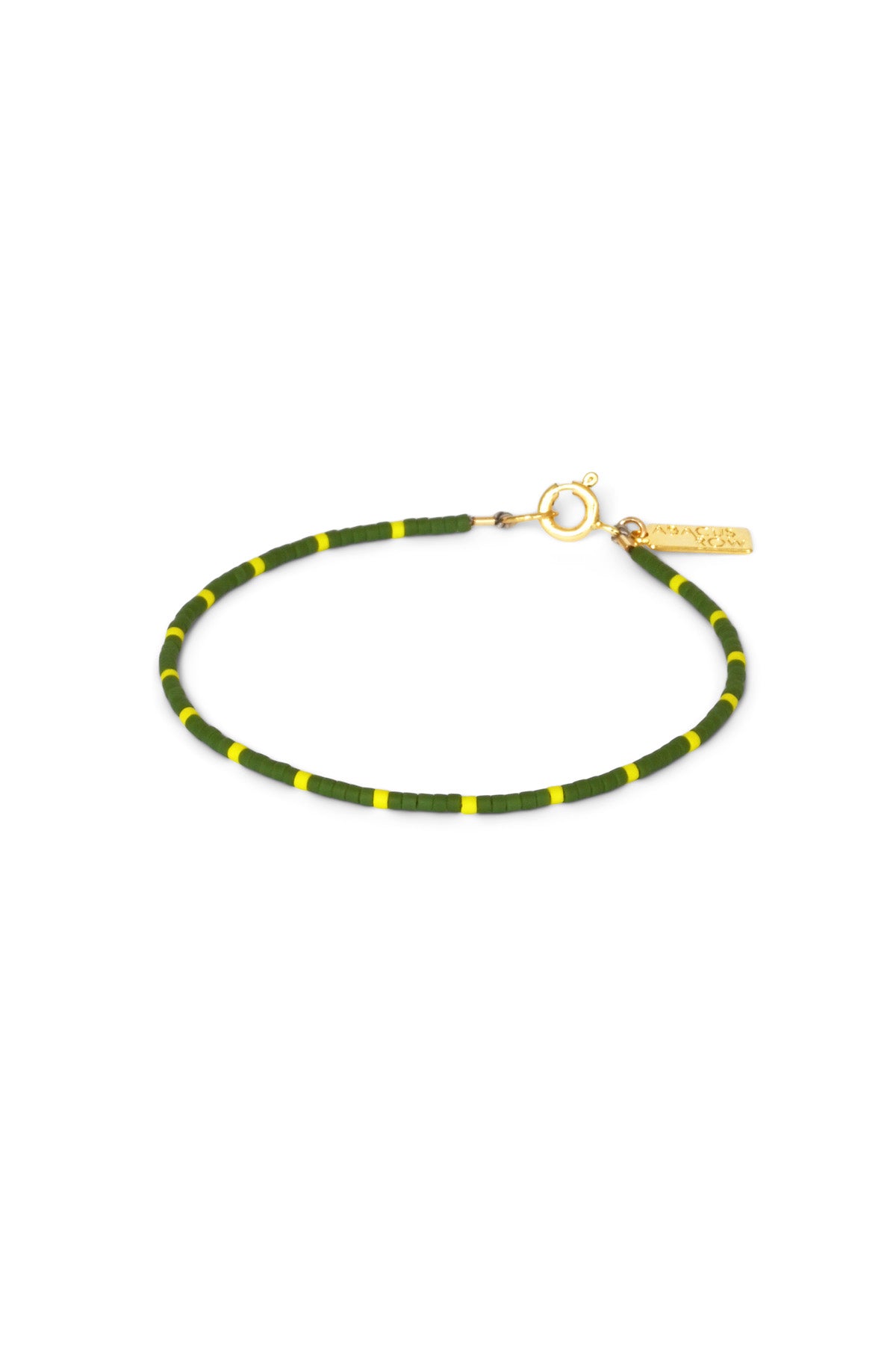 Dipsea Bracelet in Olive and Pollen at Abacus Row Handmade Jewelry