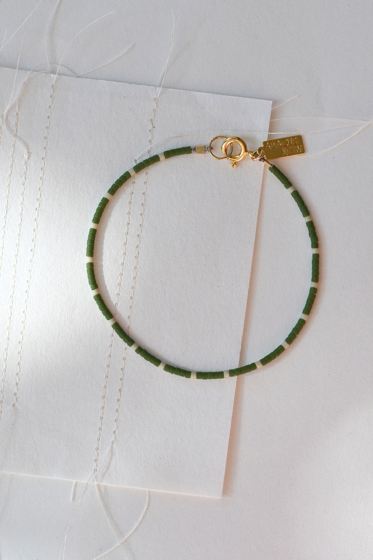Dipsea Bracelet in Olive and Sage at Abacus Row Handmade Jewelry