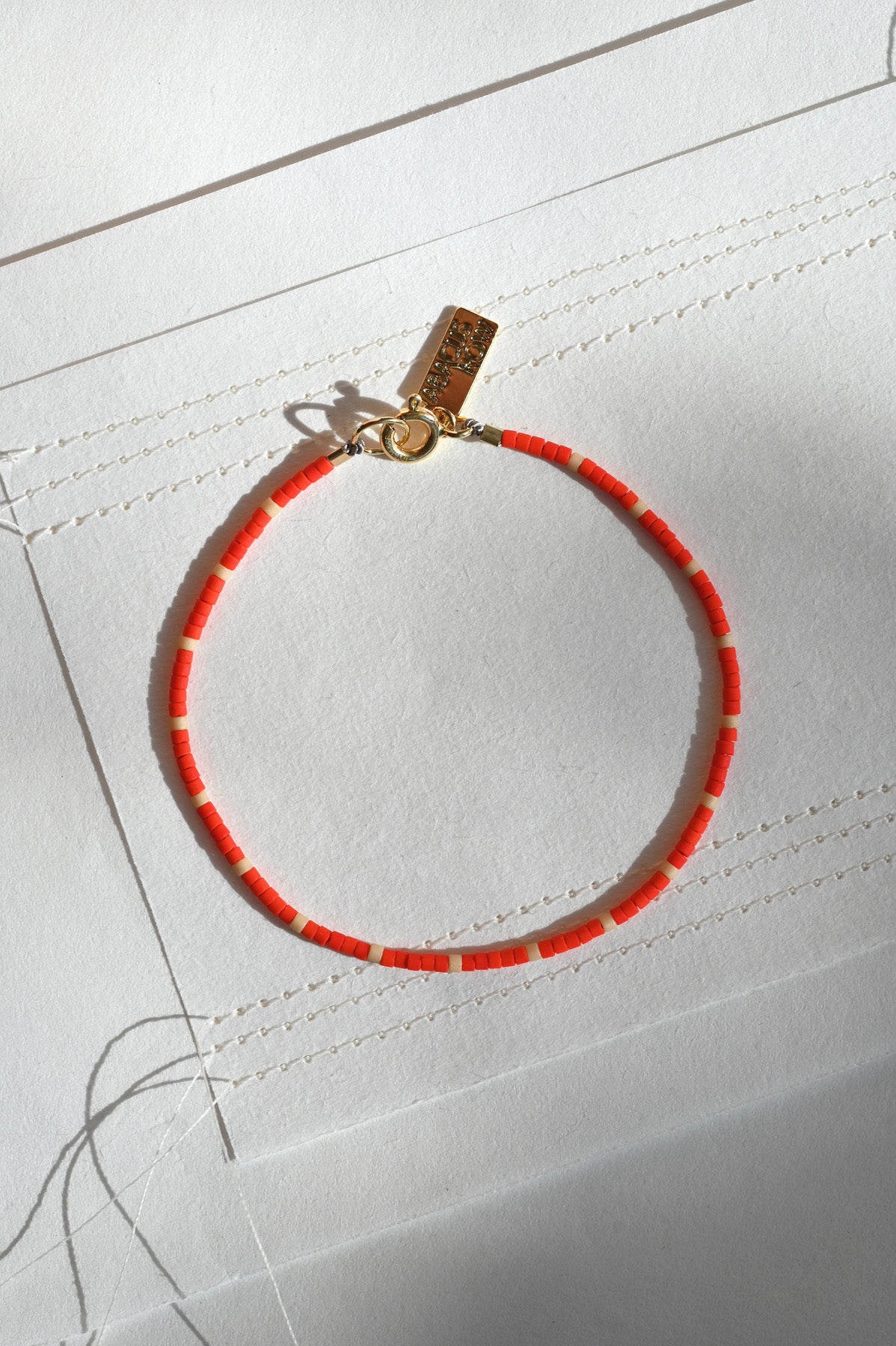 Dipsea Bracelet in Red and Blush at Abacus Row Handmade Jewelry
