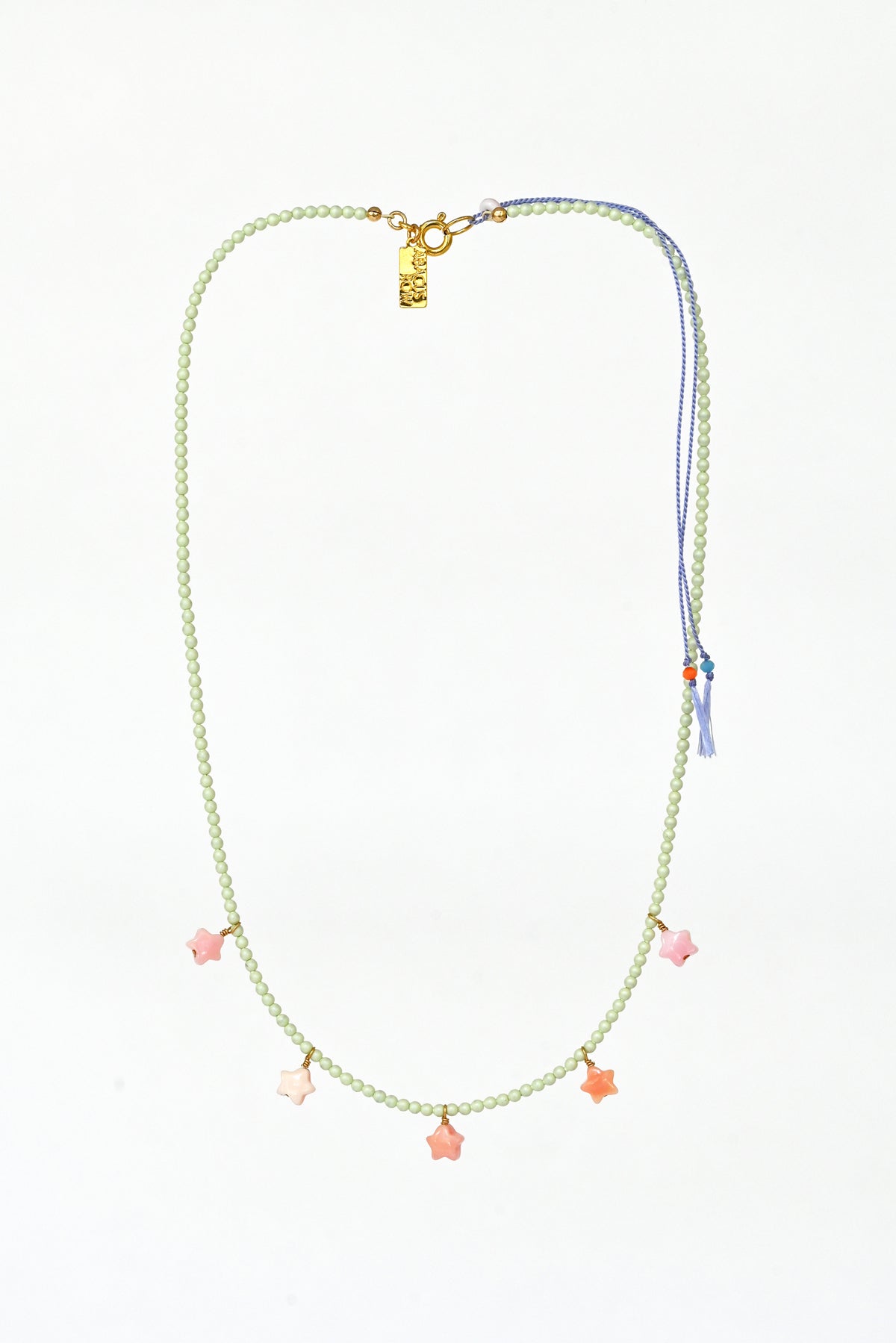 Dream Cloud Green 5-star Necklace by Abacus Row Handmade Jewelry