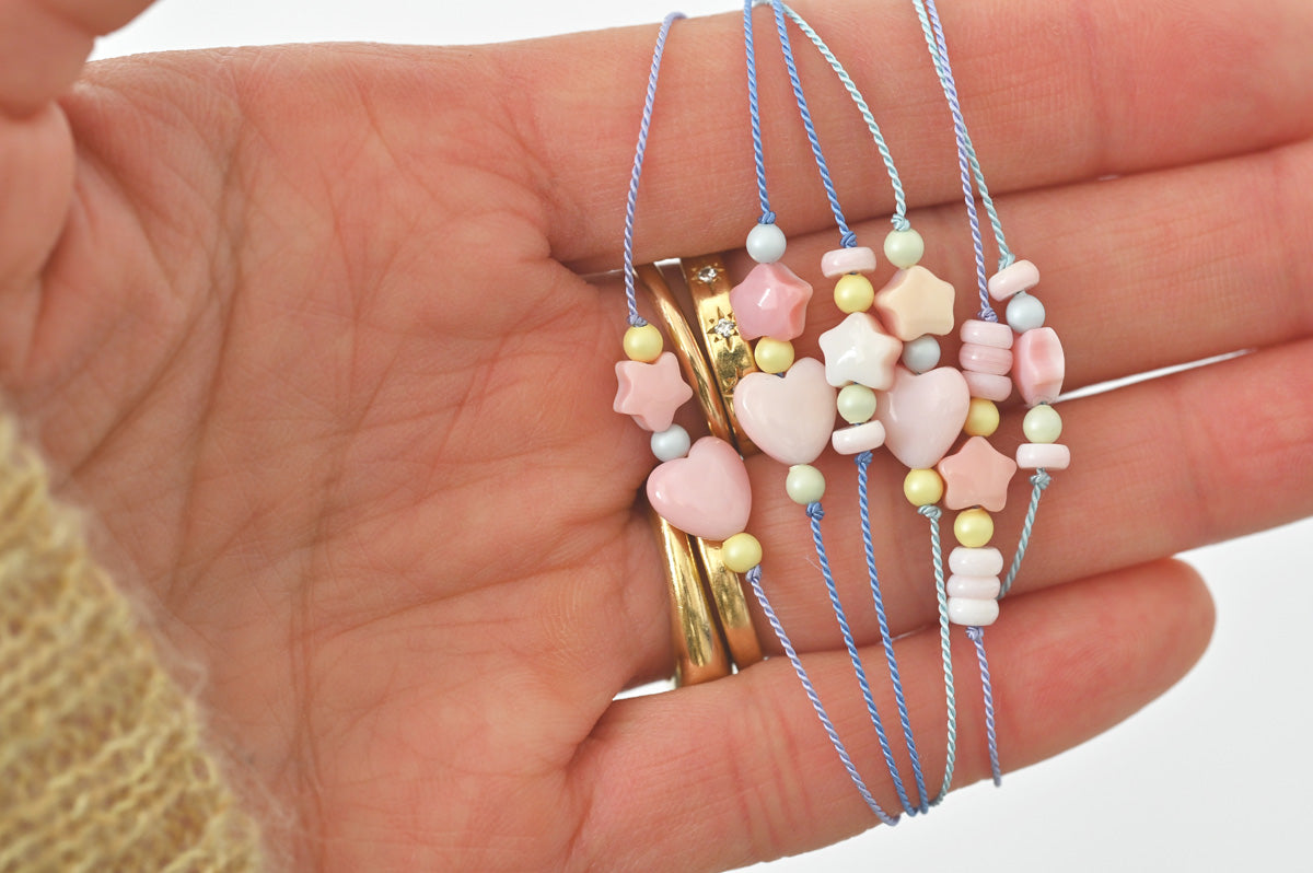 Dream Cloud Assorted Wishing Charms Bracelets on Hand by Abacus Row Handmade Jewelry