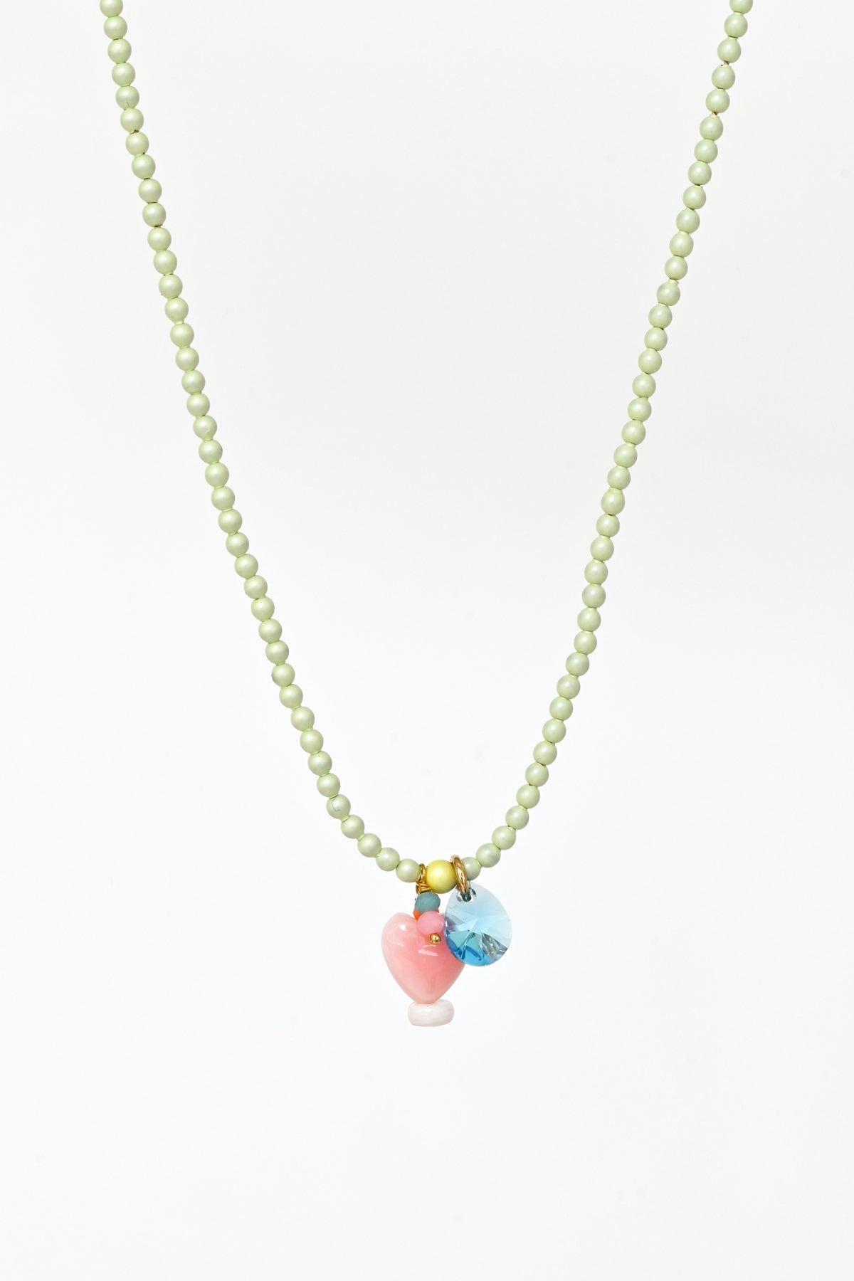 Detail of Dream Cloud Wishing Charms Necklace No1 by Abacus Row Handmade Jewelry