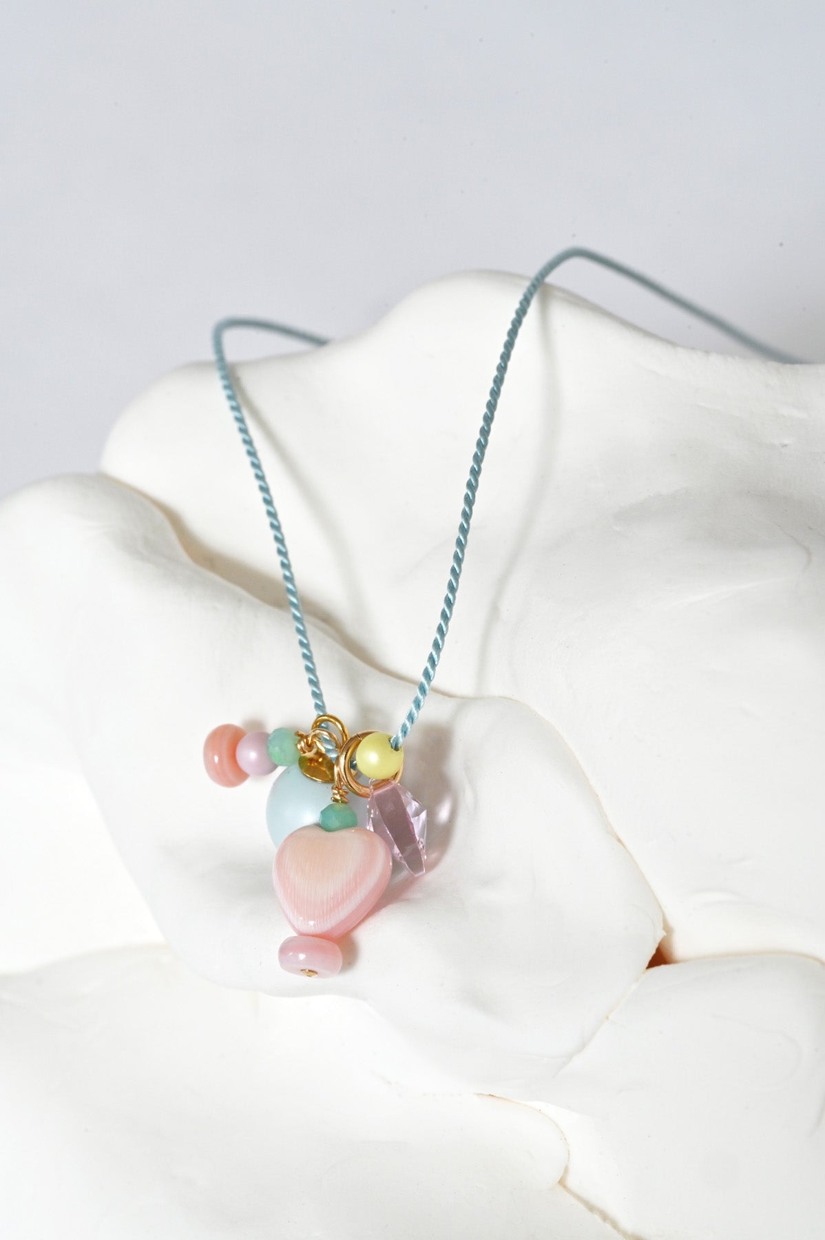 Styled Dream Cloud Wishing Charms Necklace No18 by Abacus Row Handmade Jewelry