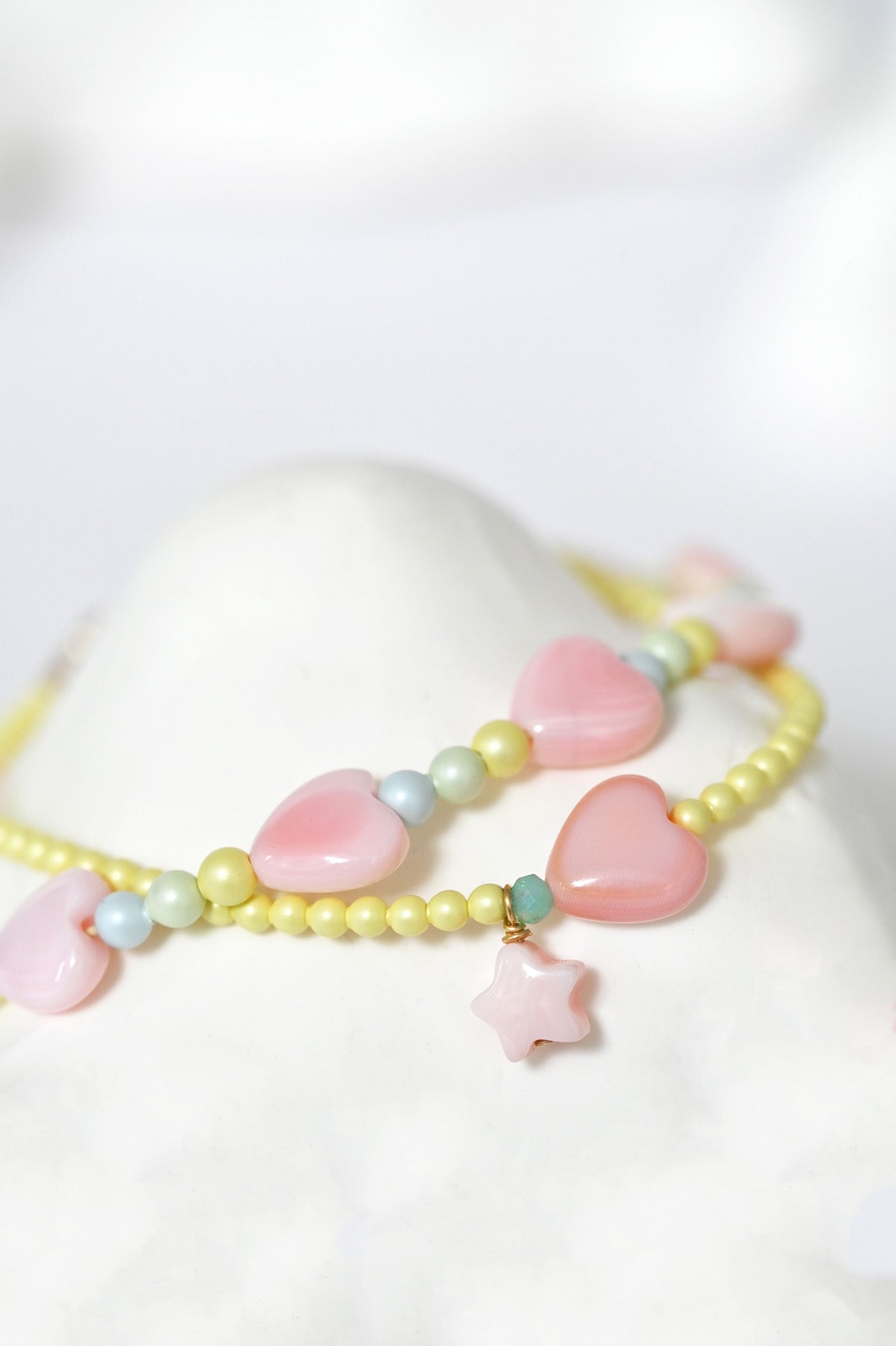 Adjustable Wishing Star and Heart Bracelet by Abacus Row Handmade Jewelry