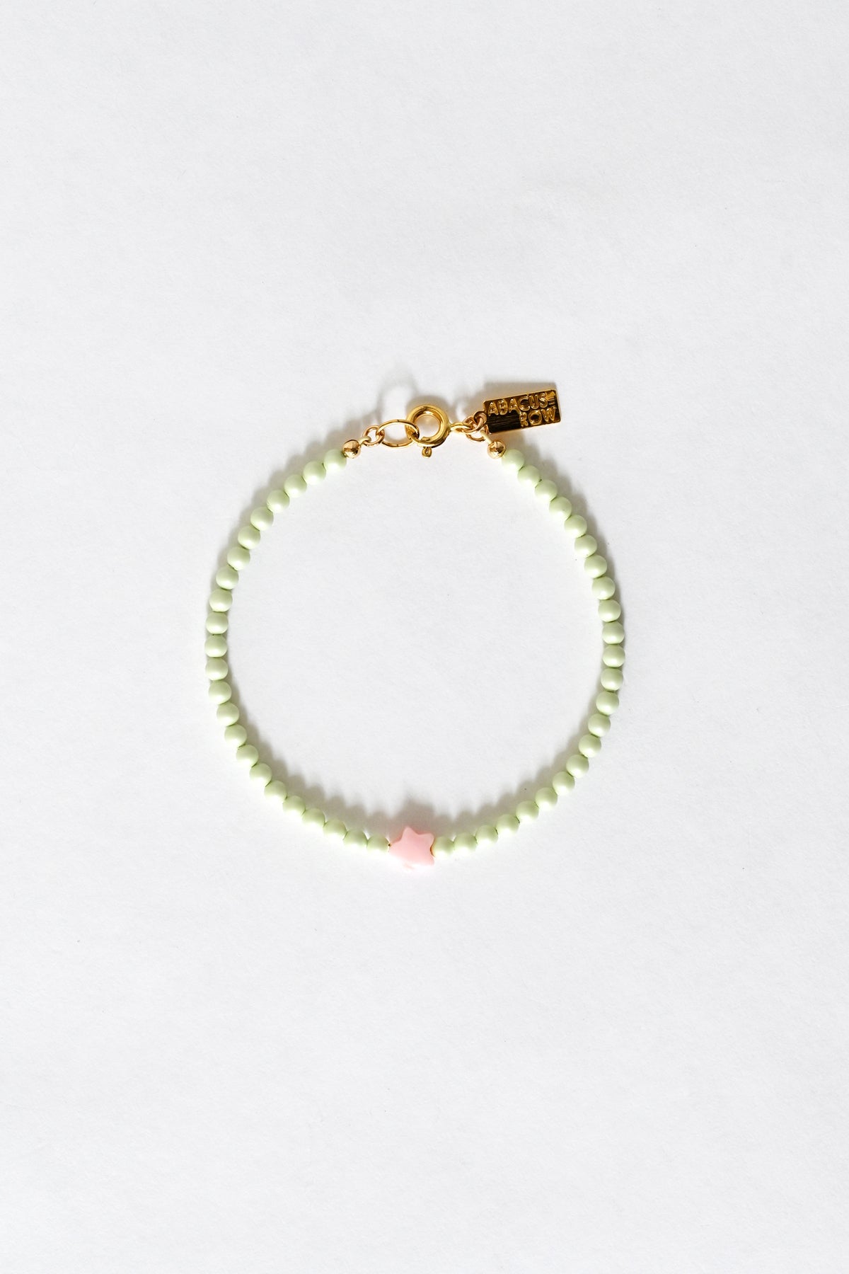 Dream Cloud Green Wishing Star Bracelet by Abacus Row Handmade Jewelry