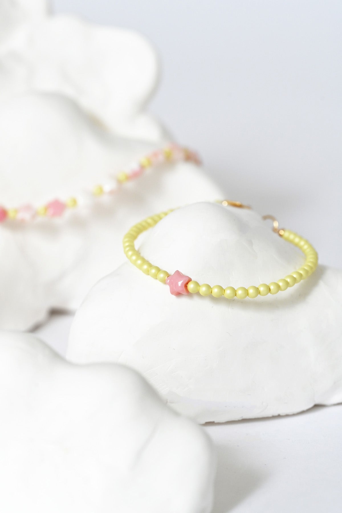 Styled Dream Cloud Yellow Wishing Star Bracelet by Abacus Row Handmade Jewelry