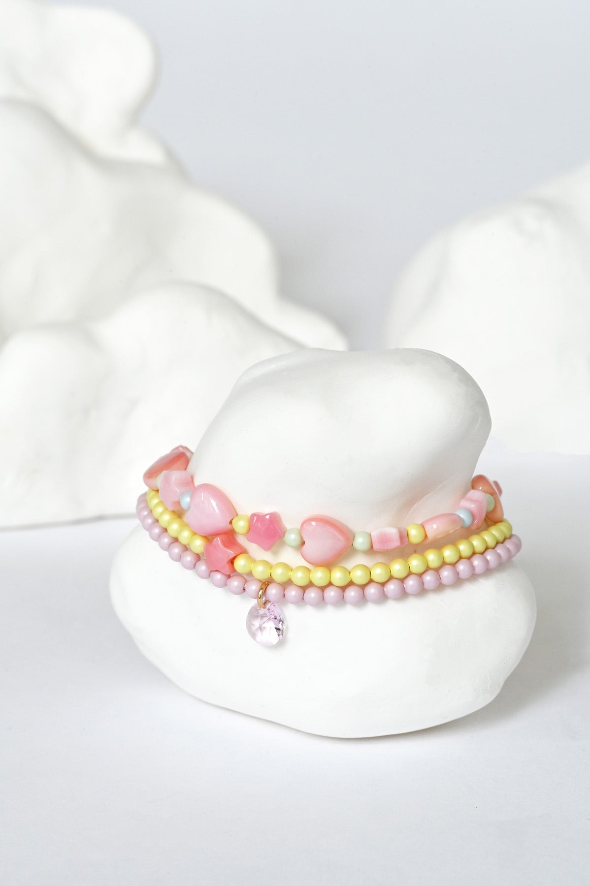 Stacked Dream Cloud Bracelets by Abacus Row Handmade Jewelry