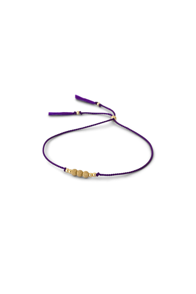 Friendship Bracelet No.1 in Amethyst purple by Abacus Row Handmade Jewelry