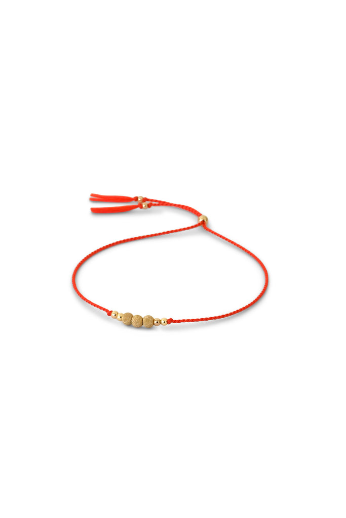Friendship Bracelet No.1 in Coral by Abacus Row Handmade Jewelry