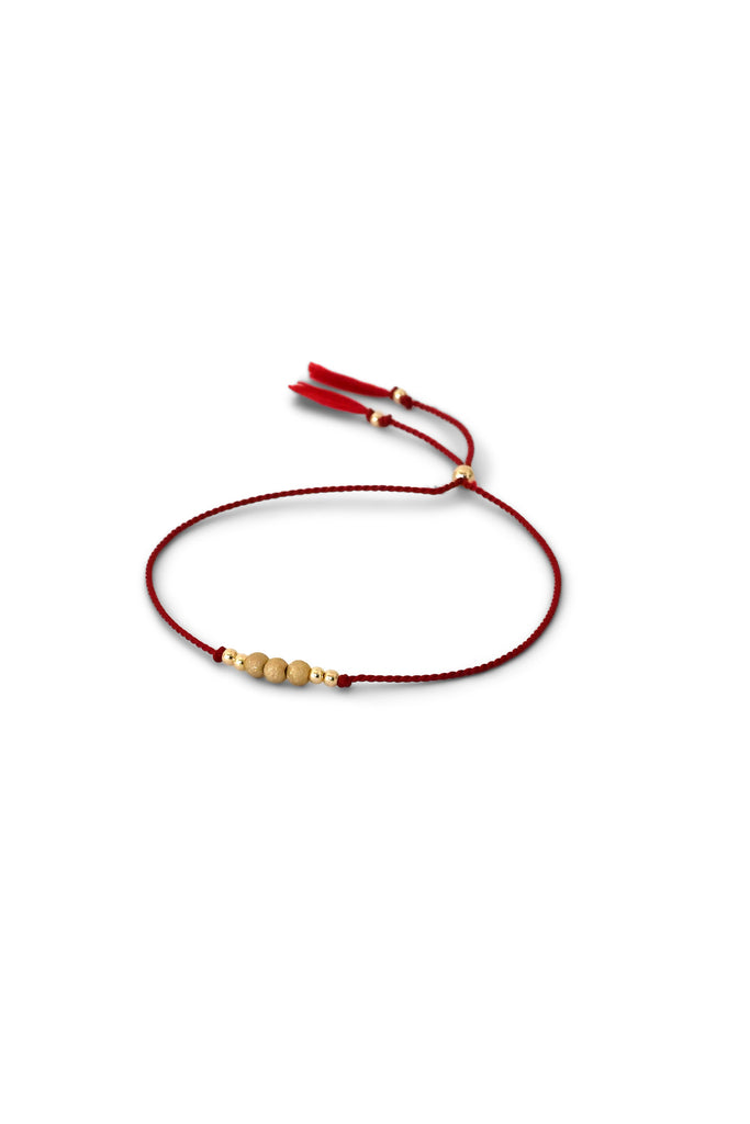 Friendship Bracelet No.1 in Garnet red by Abacus Row Handmade Jewelry