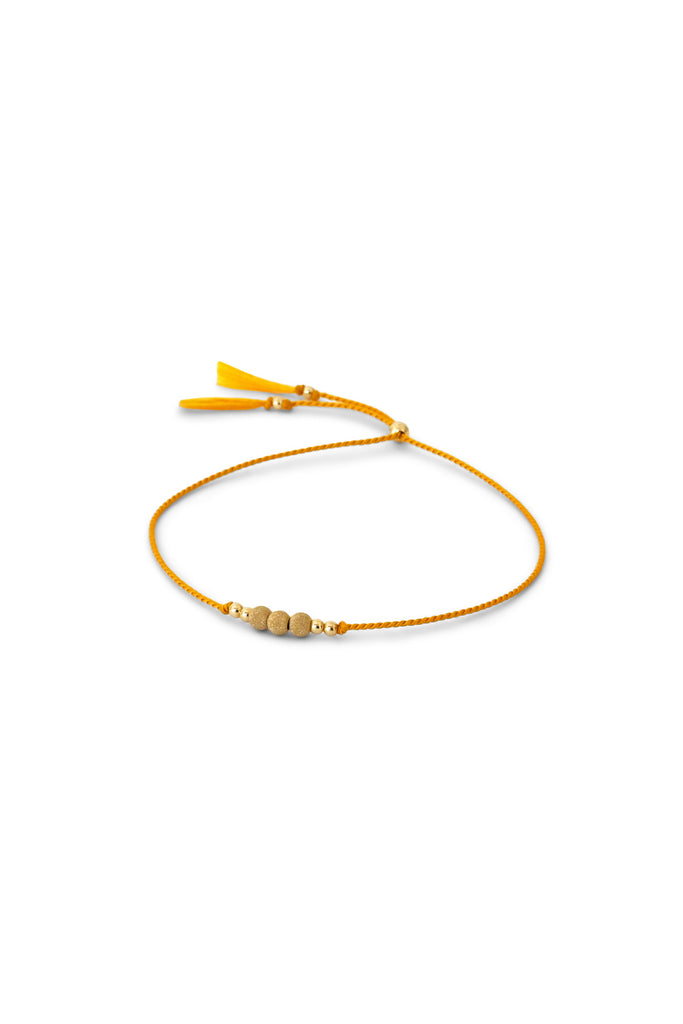 Friendship Bracelet No.1 in Plantain yellow by Abacus Row Handmade Jewelry