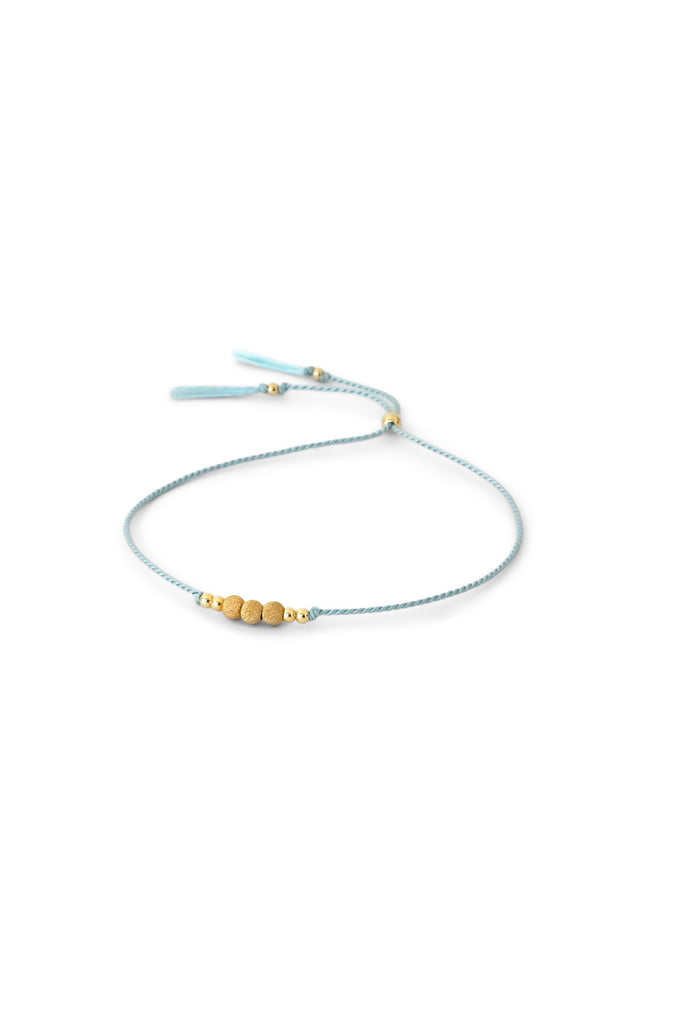 Friendship Bracelet No.1 in Water blue by Abacus Row Handmade Jewelry
