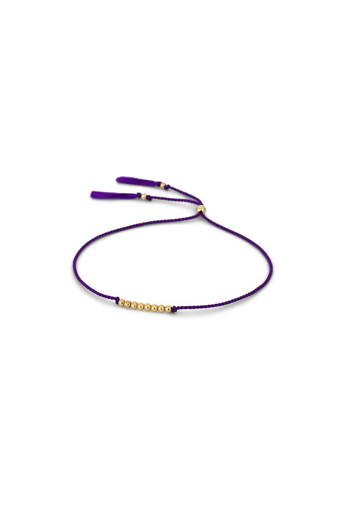 Friendship Bracelet No.3 in Amethyst purple by Abacus Row Handmade Jewelry