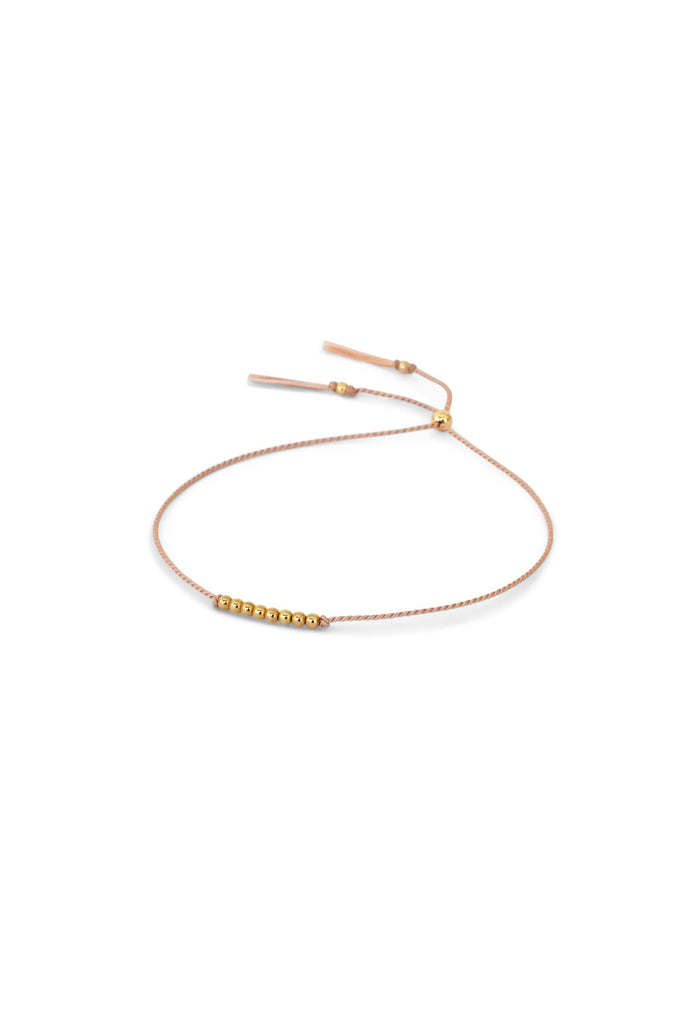 Friendship Bracelet No.3 in Blush pink by Abacus Row Handmade Jewelry