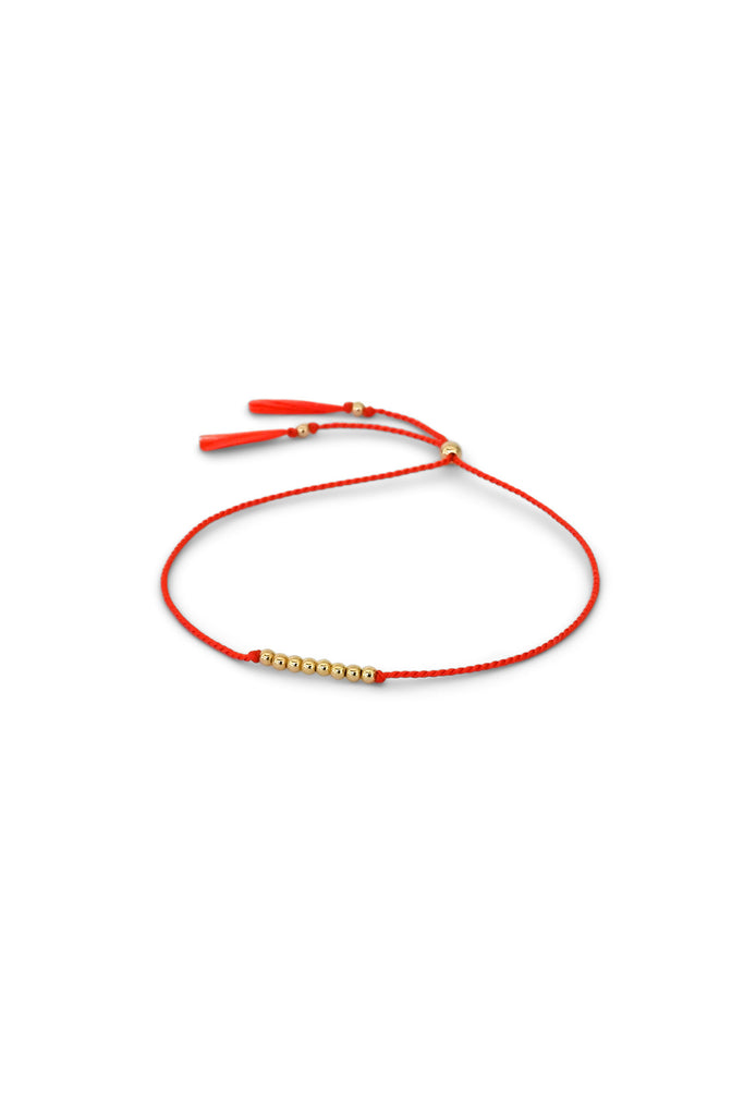 Friendship Bracelet No.3 in Coral by Abacus Row Handmade Jewelry