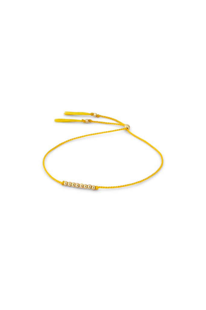 Friendship Bracelet No.3 in Pomelo yellow by Abacus Row Handmade Jewelry