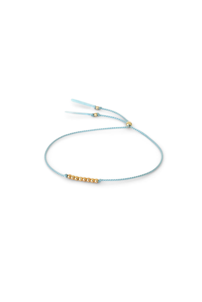 Friendship Bracelet No.3 in Water blue by Abacus Row Handmade Jewelry