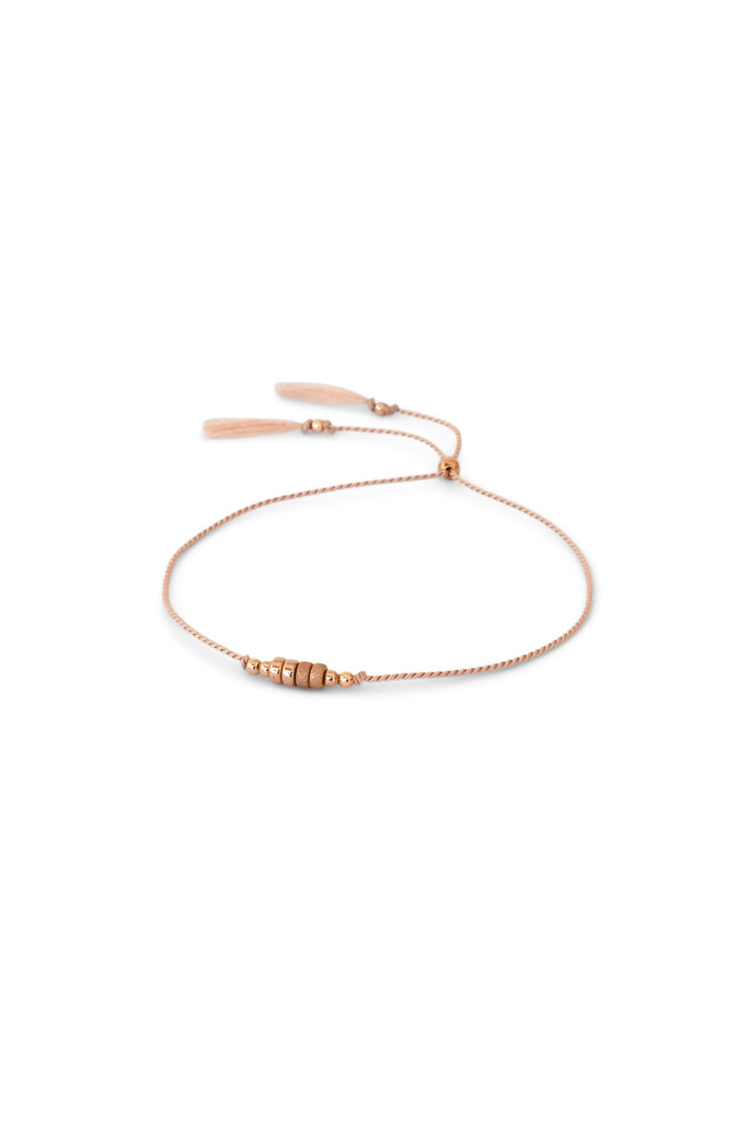Friendship Bracelet No.5 in Blush Pink by Abacus Row Handmade Jewelry
