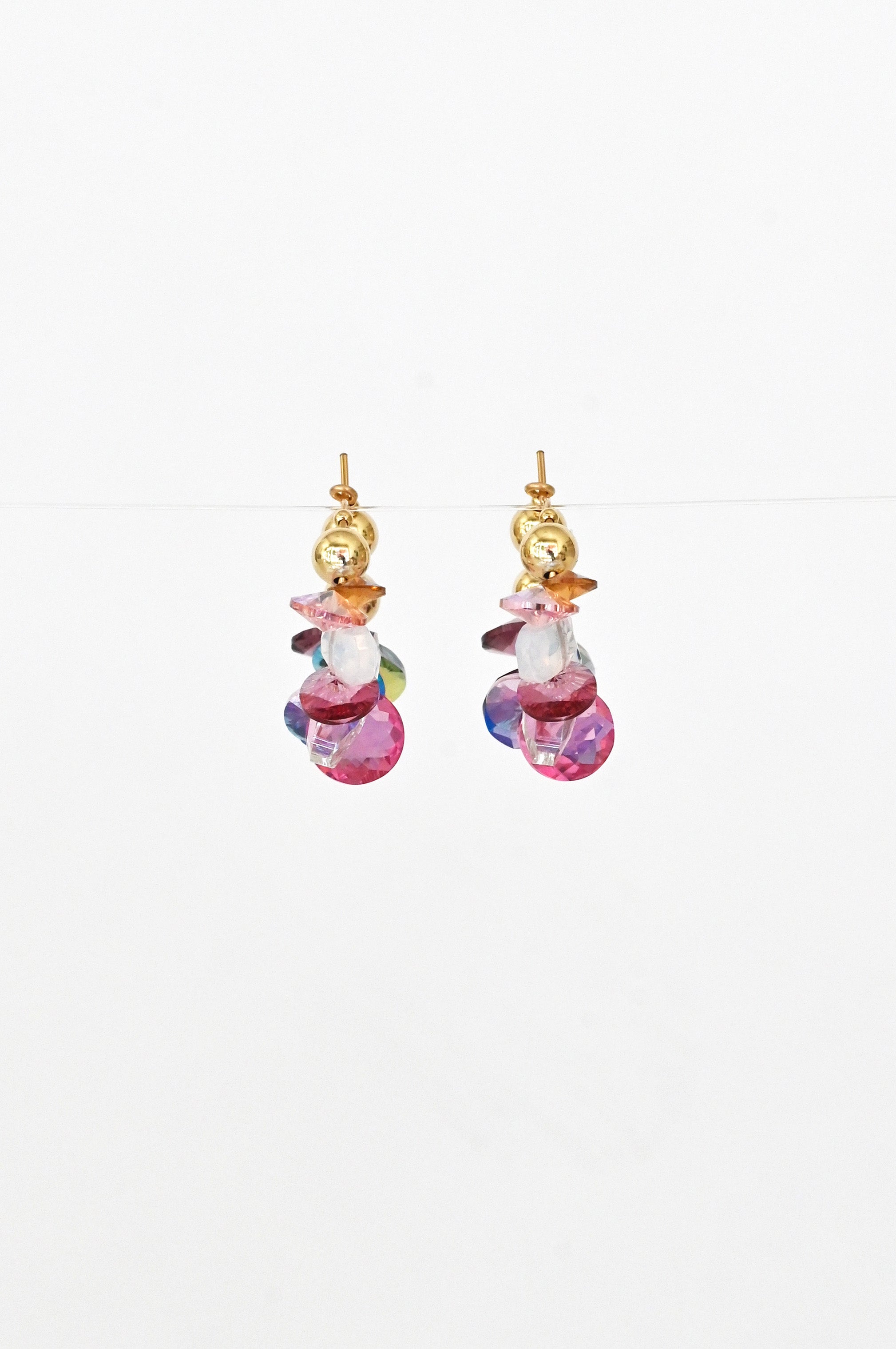 Front View of the Azalea Earrings No.15 at Abacus Row Handmade Jewelry