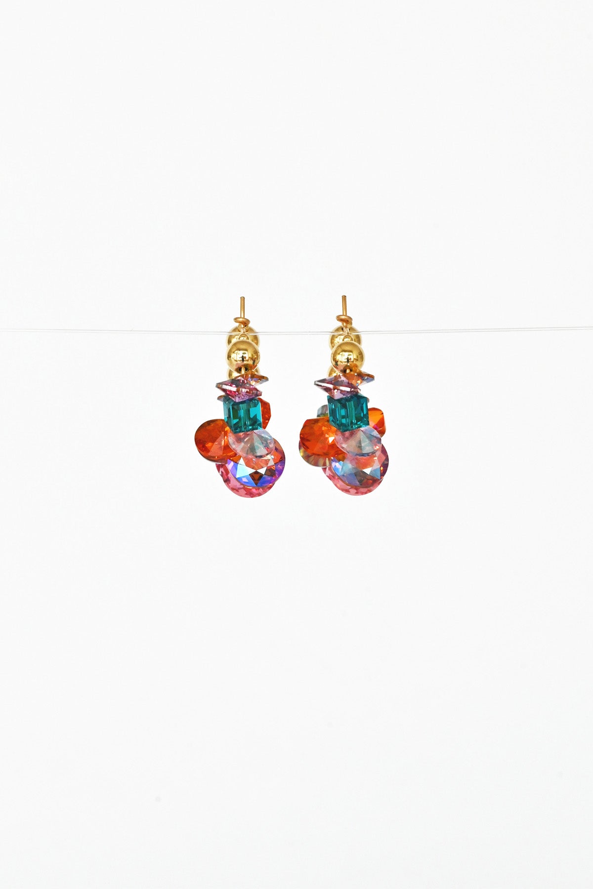 Azalea Earrings No.17 from the Garden Collection front view by Abacus Row Handmade Jewelry