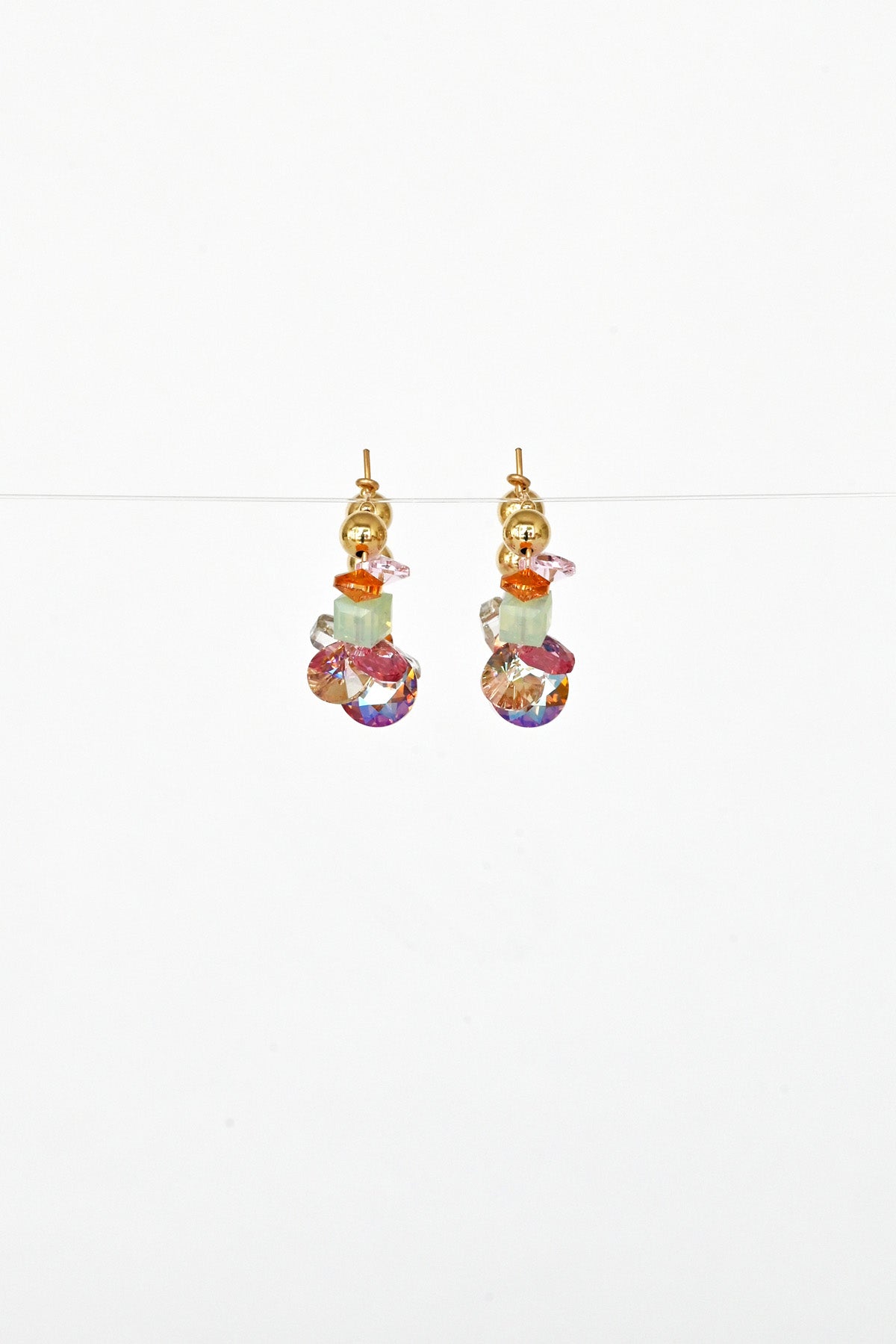 Azalea Earrings No.18 from the Garden Collection front view by Abacus Row Handmade Jewelry