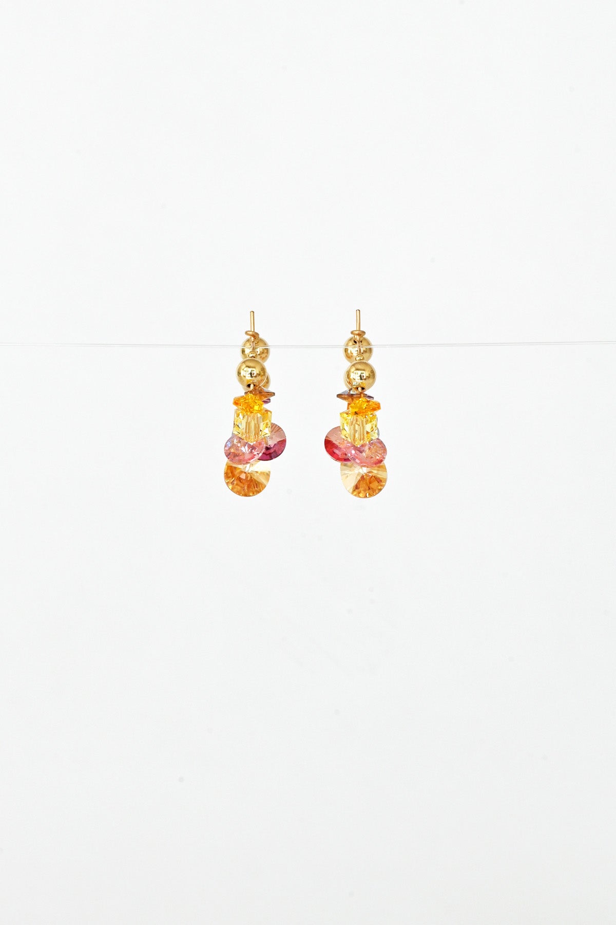 Azalea Earrings No.19 from the Garden Collection front view by Abacus Row Handmade Jewelry