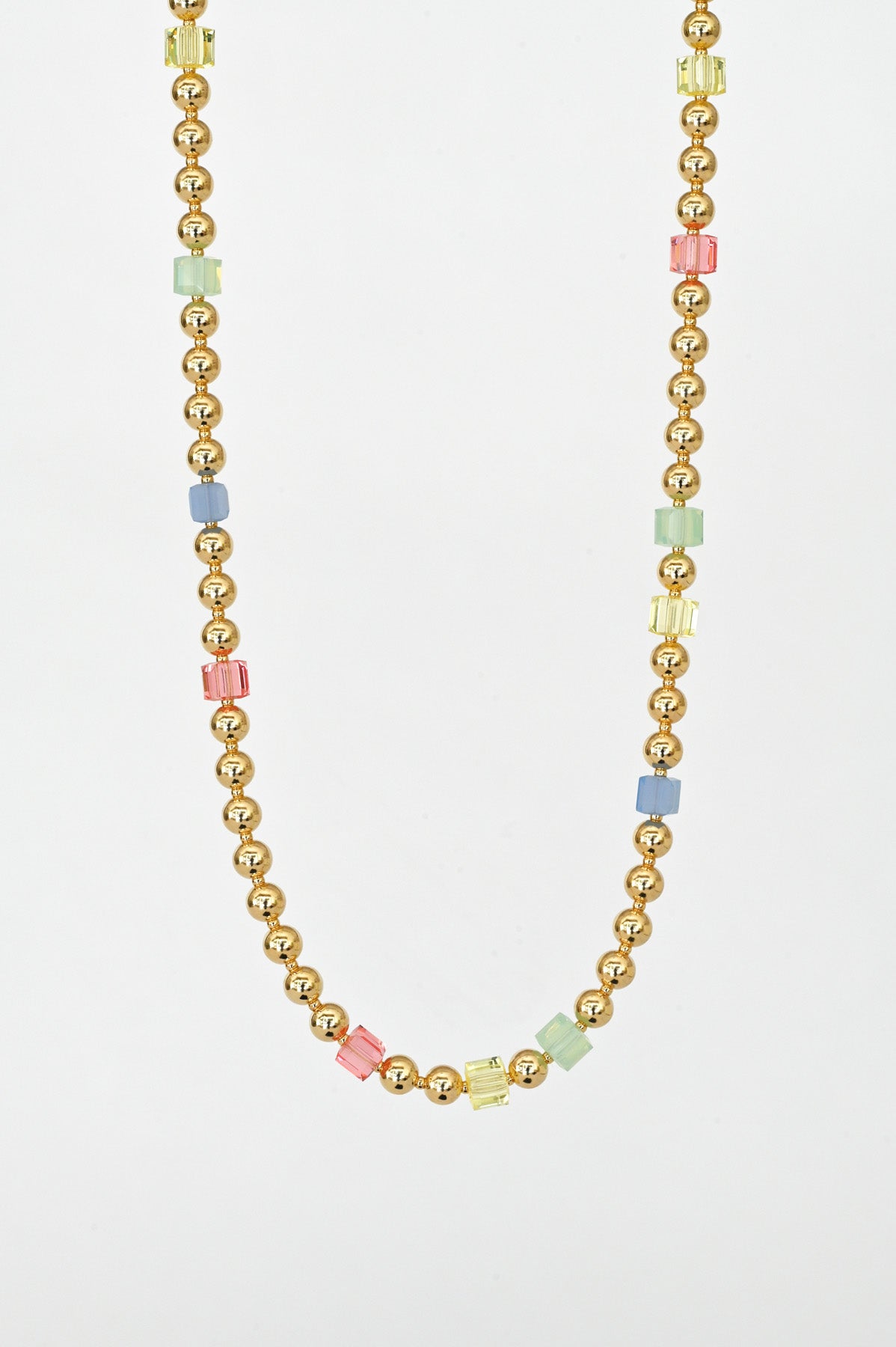 Daisy Chain Necklace No.1 detail in the Garden Collection at Abacus Row Handmade Jewelry