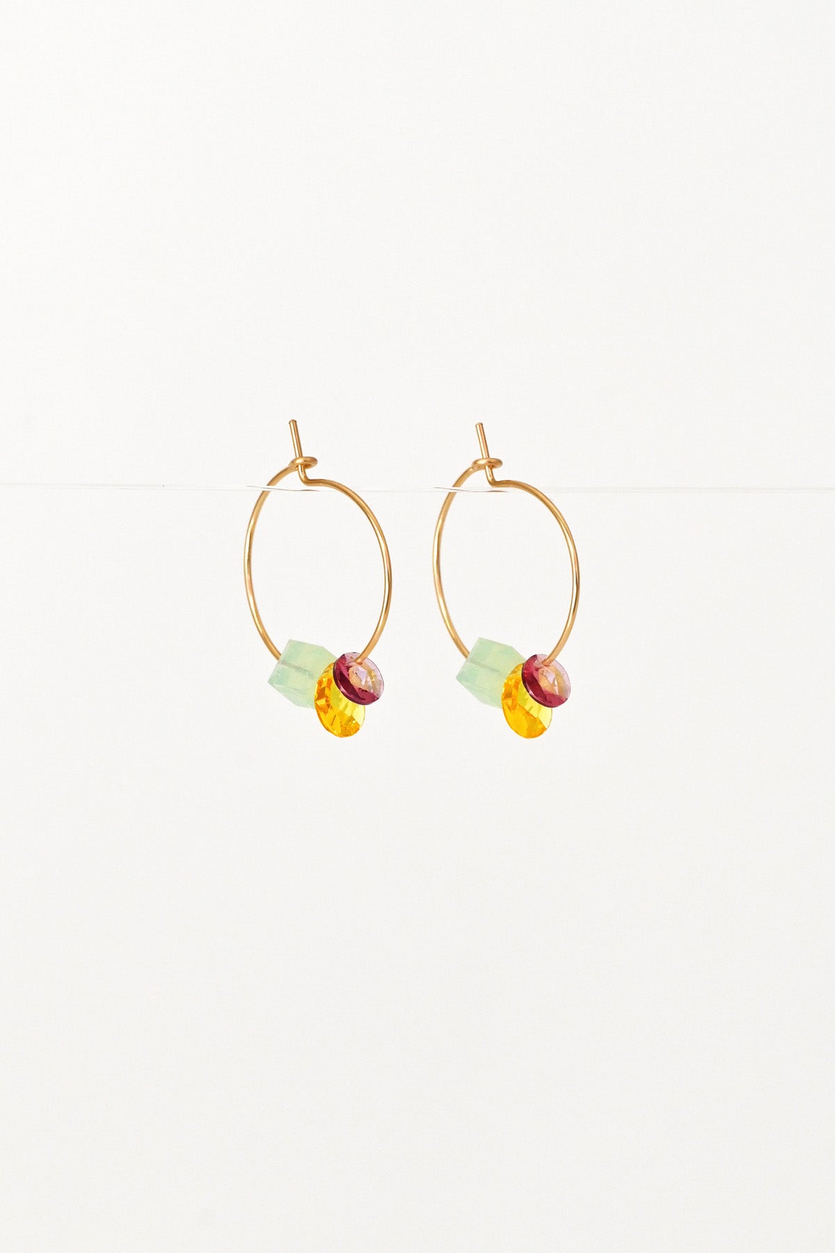 Linaria Earrings No1 side view by Abacus Row Handmade Jewelry