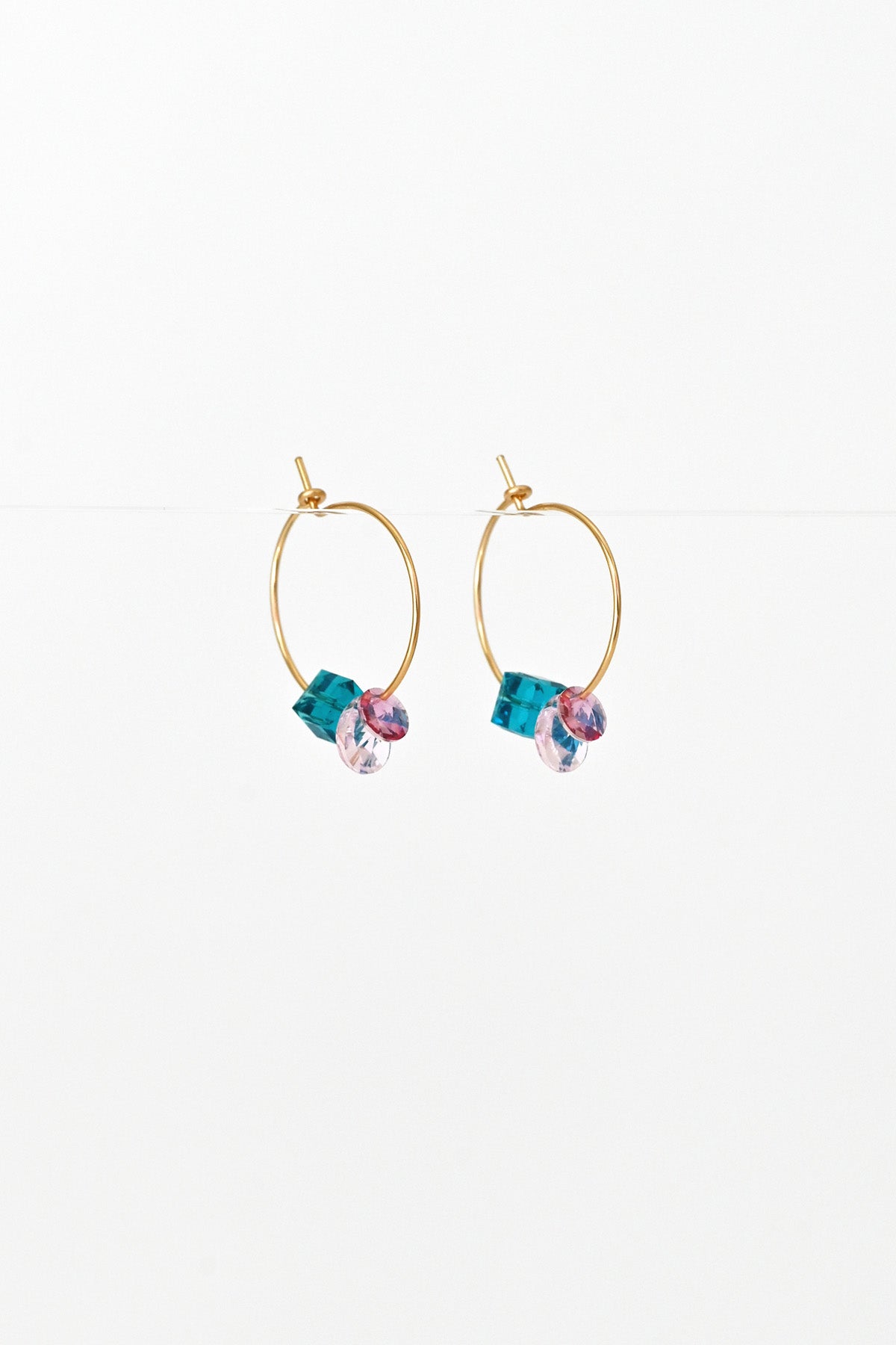 Linaria Earrings No2 side view by Abacus Row Handmade Jewelry