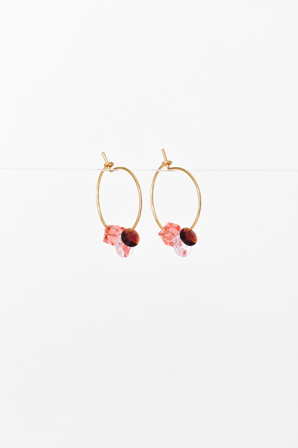 Linaria Earrings No5 side view by Abacus Row Handmade Jewelry