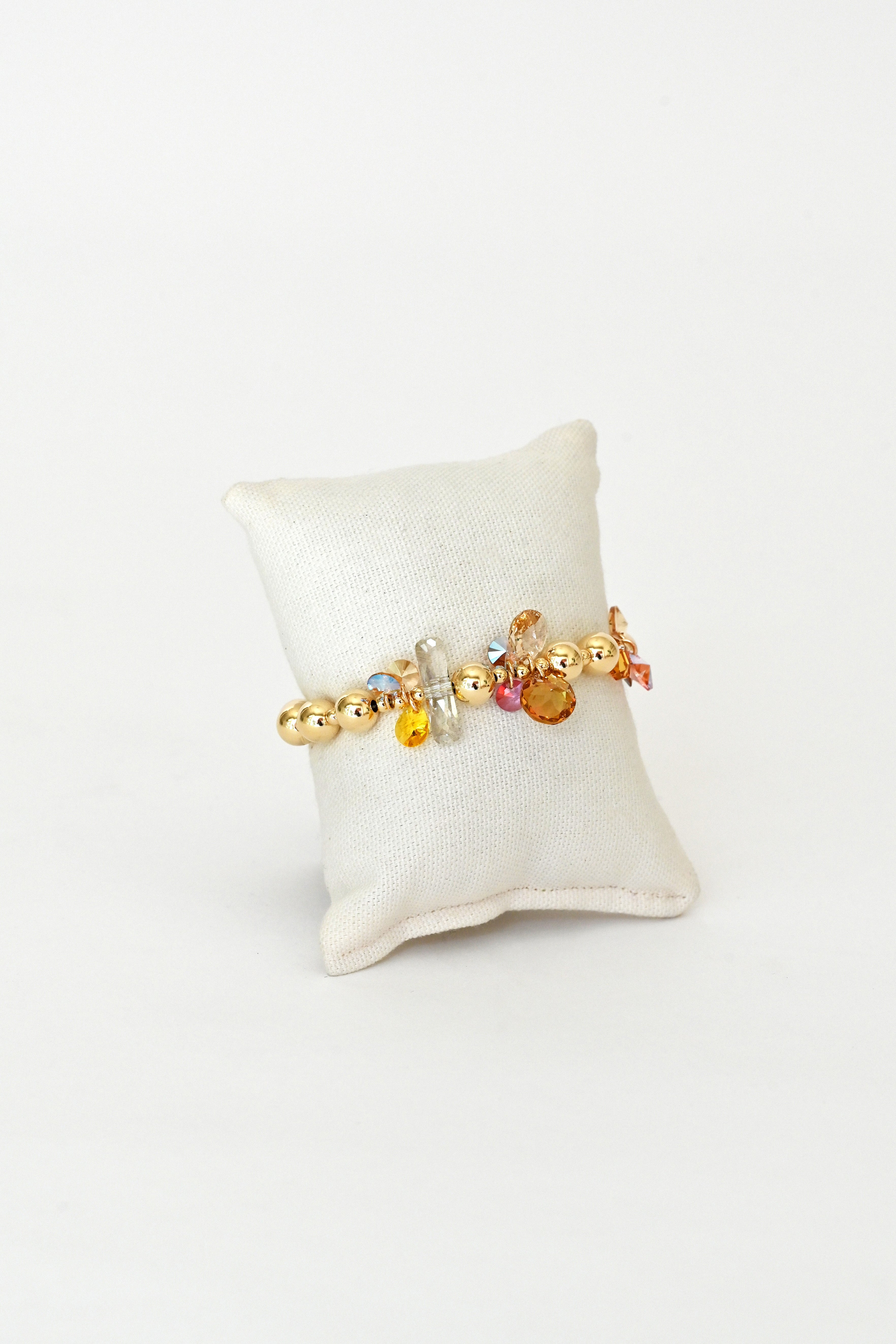 Moon Flower Bracelet No.15 front view at Abacus Row Handmade Jewelry