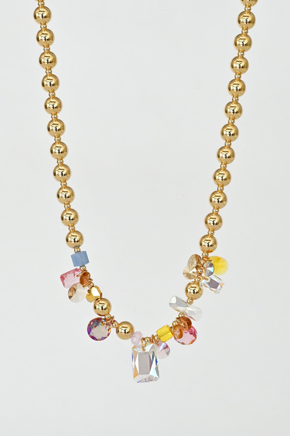 Moon Flower Necklace No.16 detail from the Garden Collection at Abacus Row Handmade Jewelry