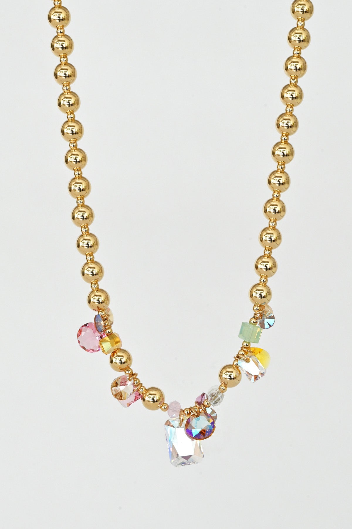 Moon Flower Necklace No.17 detail from the Garden Collection at Abacus Row Handmade Jewelry