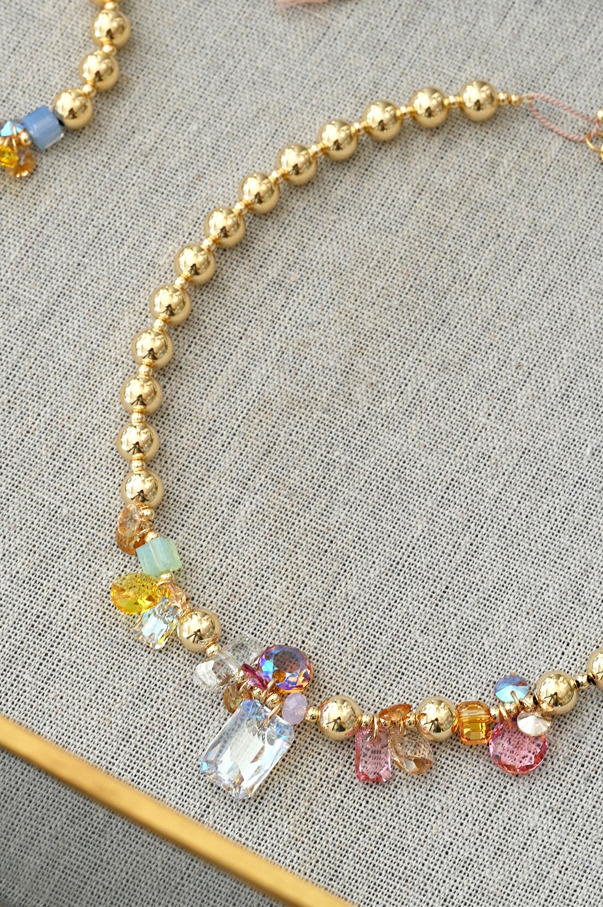 Moon Flower Necklace No.17 styled from the Garden Collection at Abacus Row Handmade Jewelry