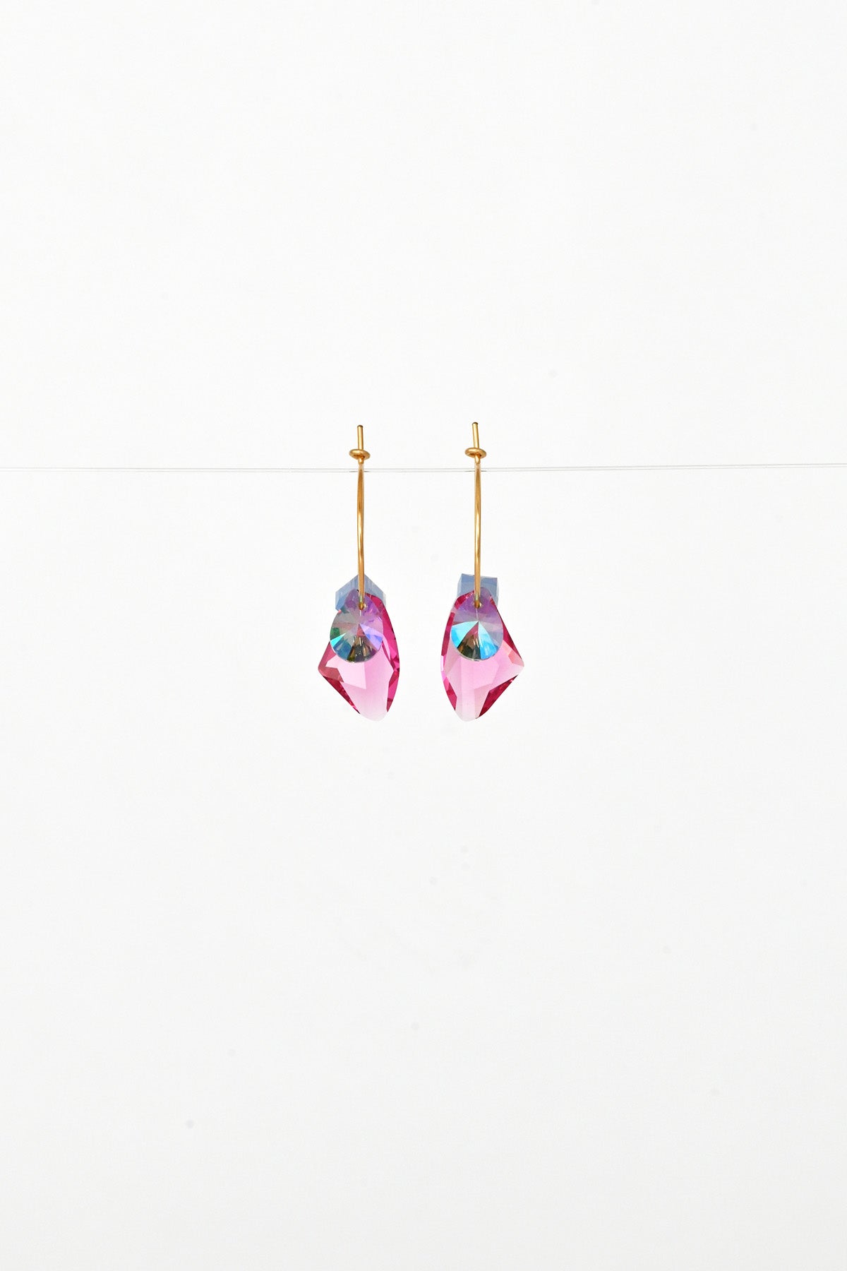 Sage Flower Earrings No.1 from the Garden Collection front view by Abacus Row Handmade Jewelry