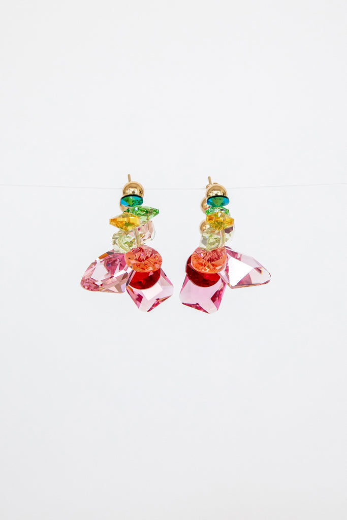 Hibiscus Earrings in the Garden Collection at Abacus Row Handmade Jewelry