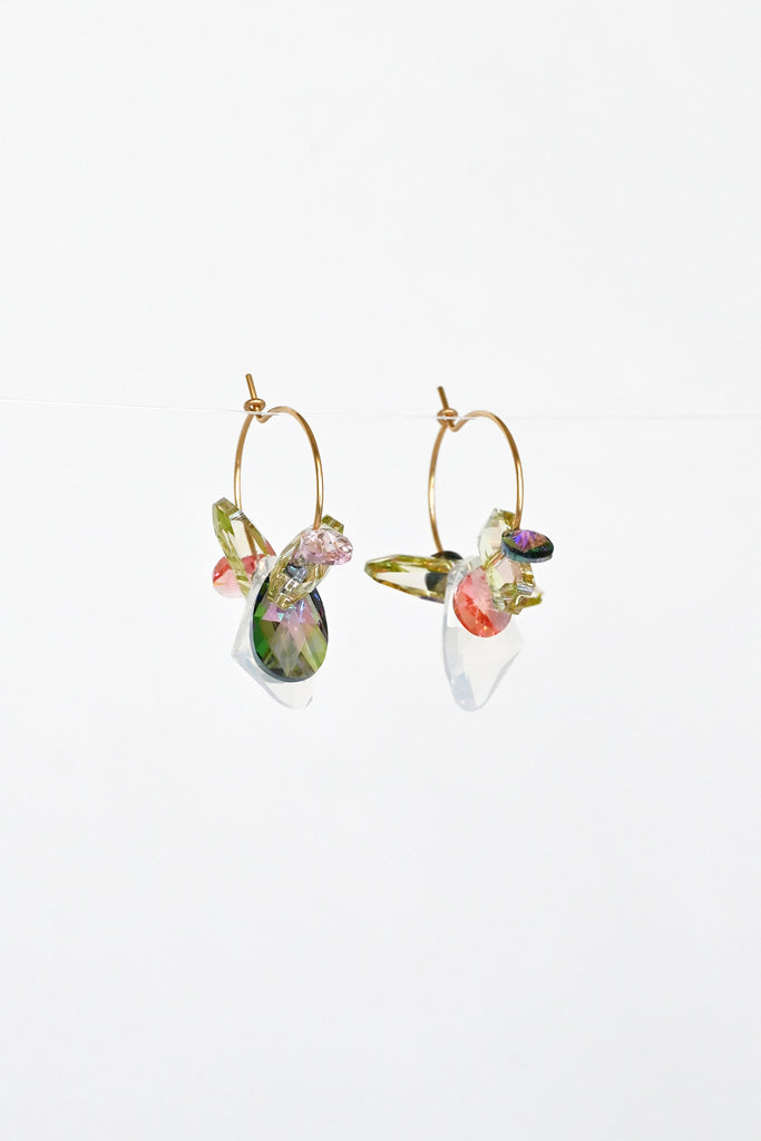 Jasmine Hoop Earrings in the Garden Collection at Abacus Row Handmade Jewelry
