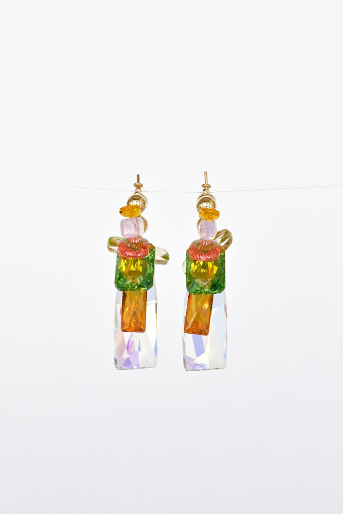 Lantana Earrings No.4 in the Garden Collection at Abacus Row Handmade Jewelry