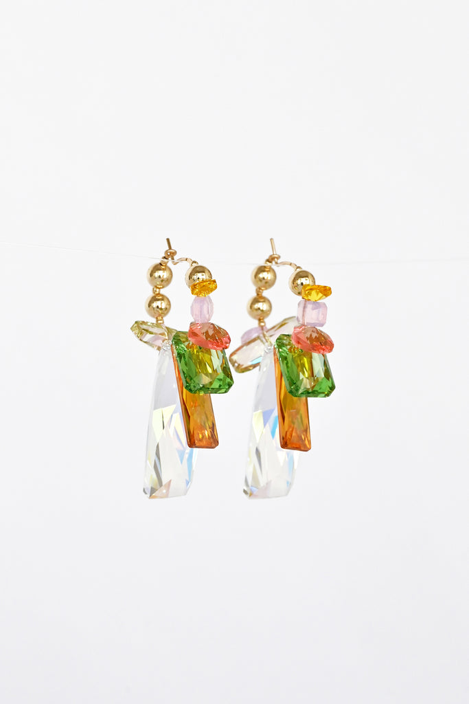 Lantana Hoop Earrings No.4 in the Garden Collection at Abacus Row Handmade Jewelry