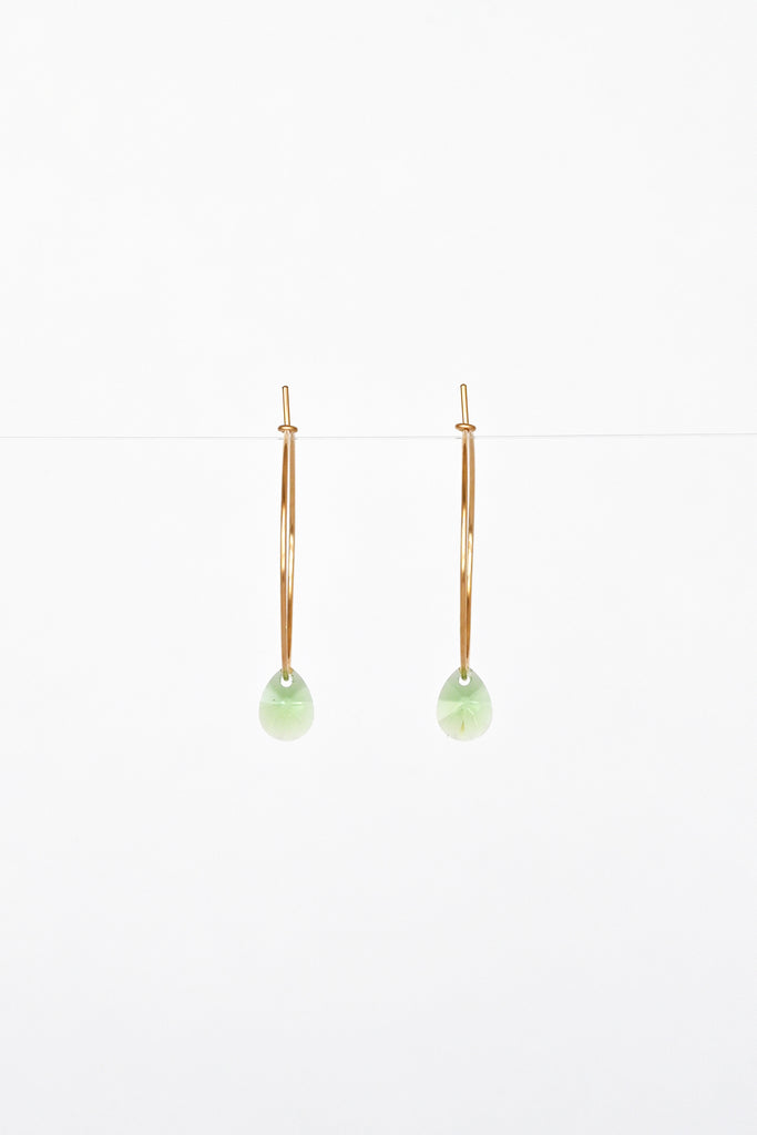 Large Petal Earrings in Bamboo in the Garden Collection at Abacus Row Handmade Jewelry
