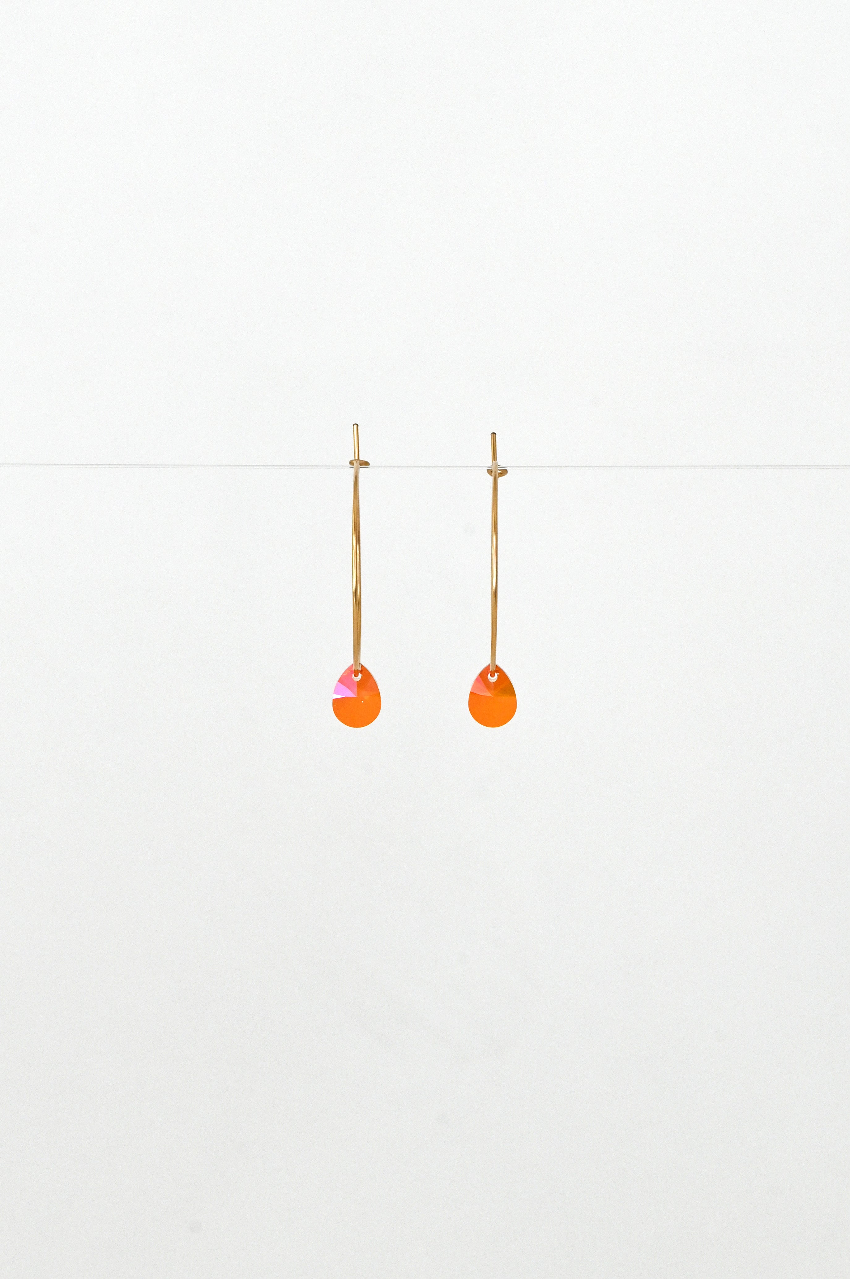 Large Petal Earrings in Poppy by Abacus Row Handmade Jewelry