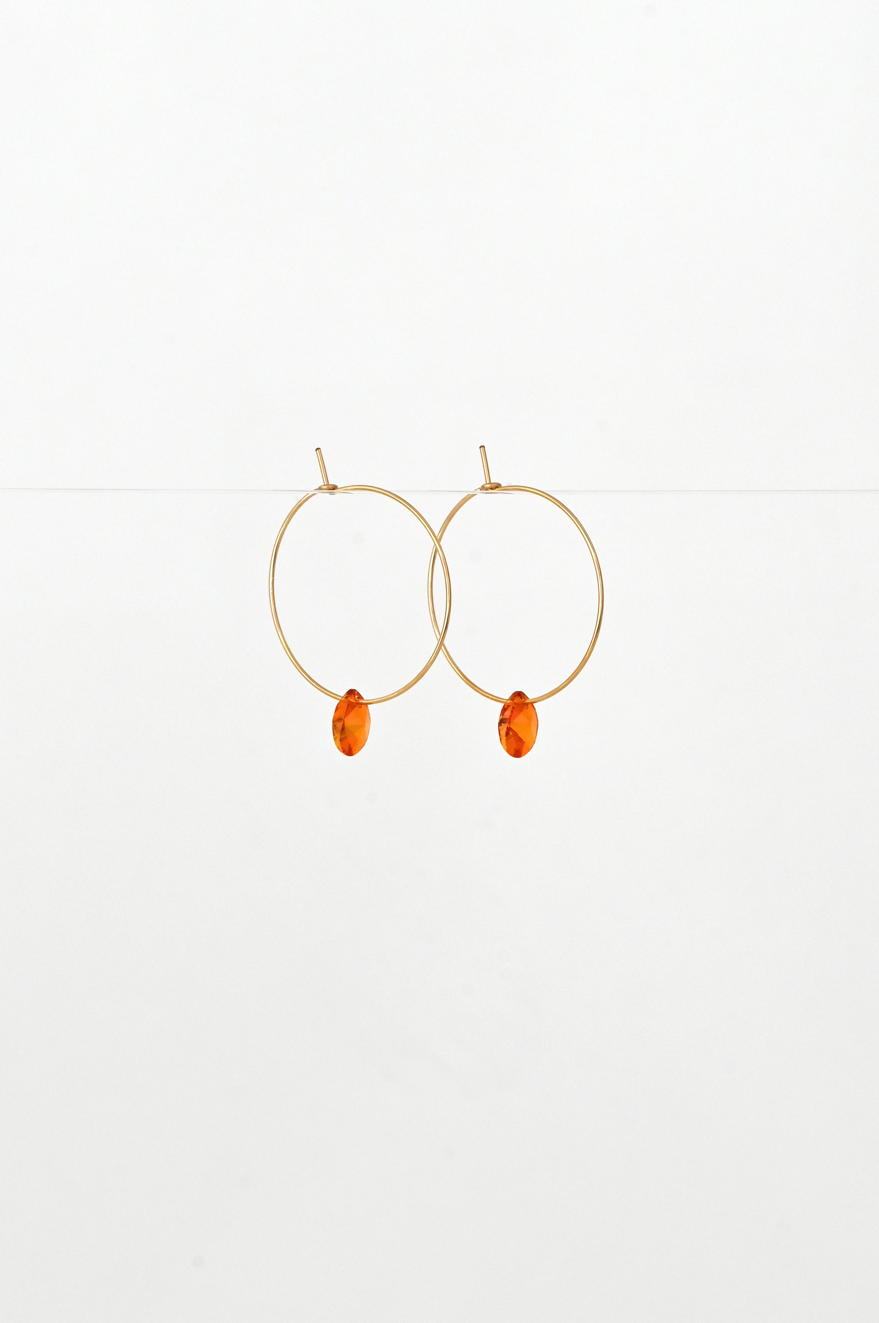 Large Petal Earrings in Poppy by Abacus Row Handmade Jewelry