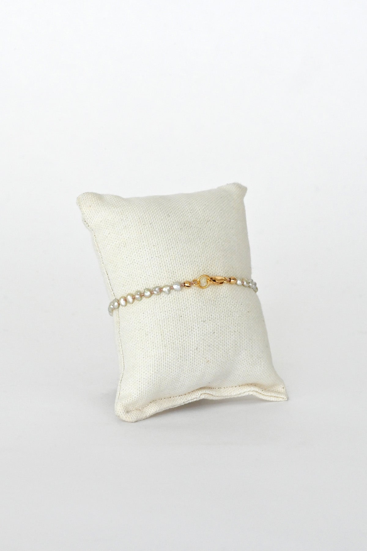 Mai Pearl Bracelet with Butterfly back at Abacus Row Handmade Jewelry