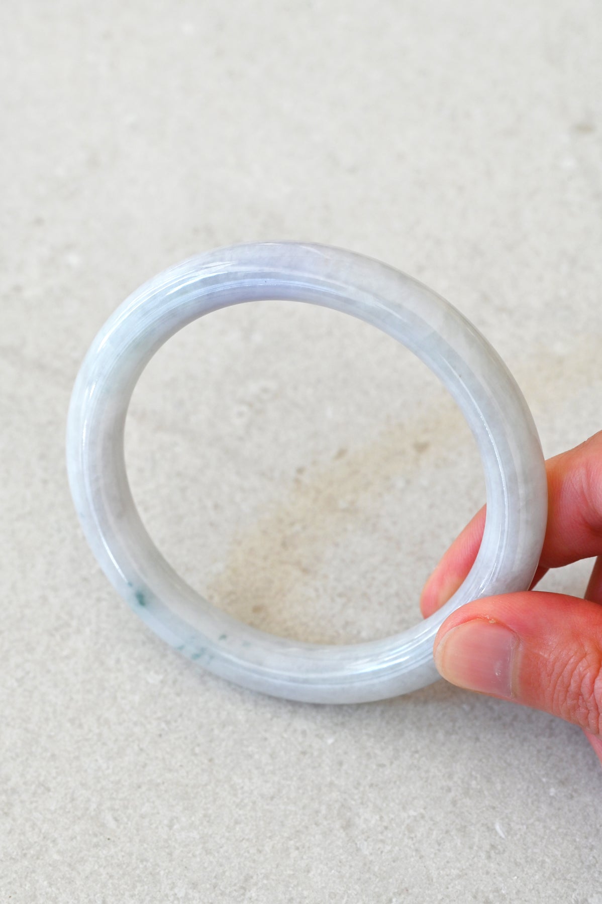 Mai Jade Bangle No.25 upright at Abacus Row Handmade Jewelry