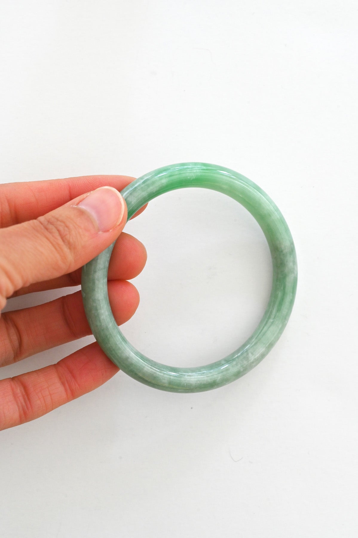 Mai Jade Bangle No.30 at Abacus Row Jewelry