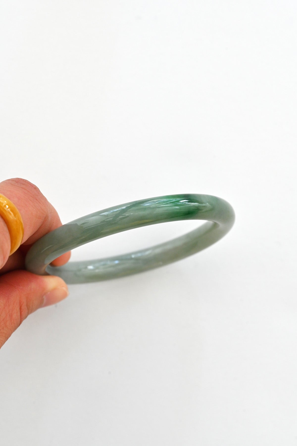 Mai Jade Bangle No.31 Detail at Abacus Row Handmade Jewelry