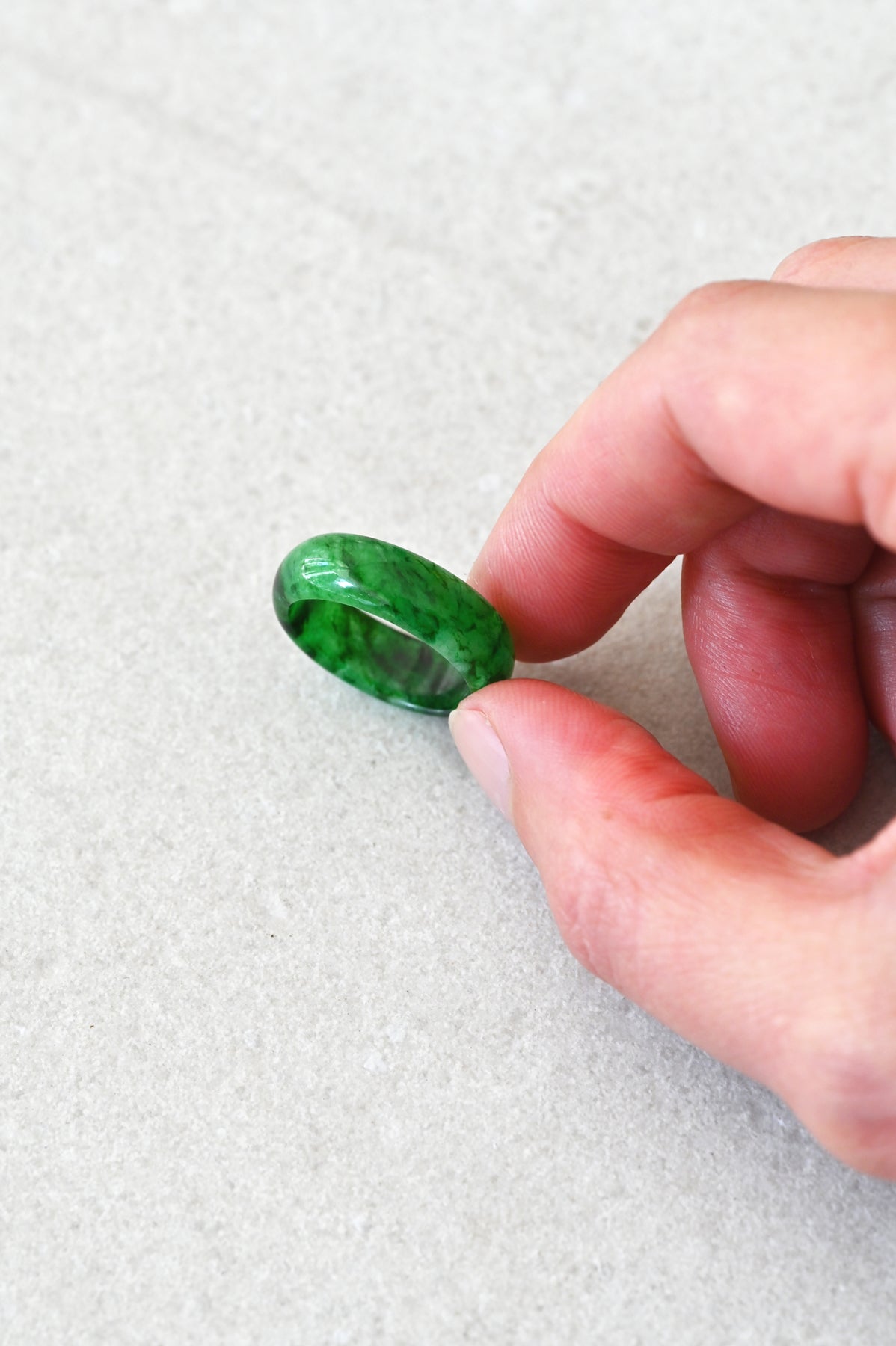 Mai Jade Ring No.8 Detail at Abacus Row Handmade Jewelry