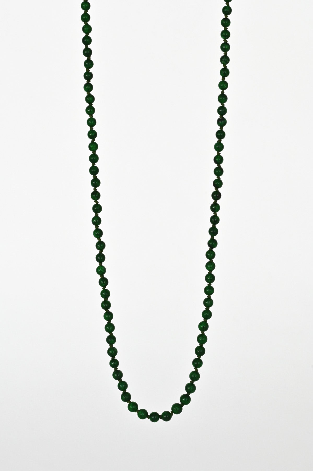 Mai Beaded Jade Necklace No.1 detail at Abacus Row Handmade Jewelry