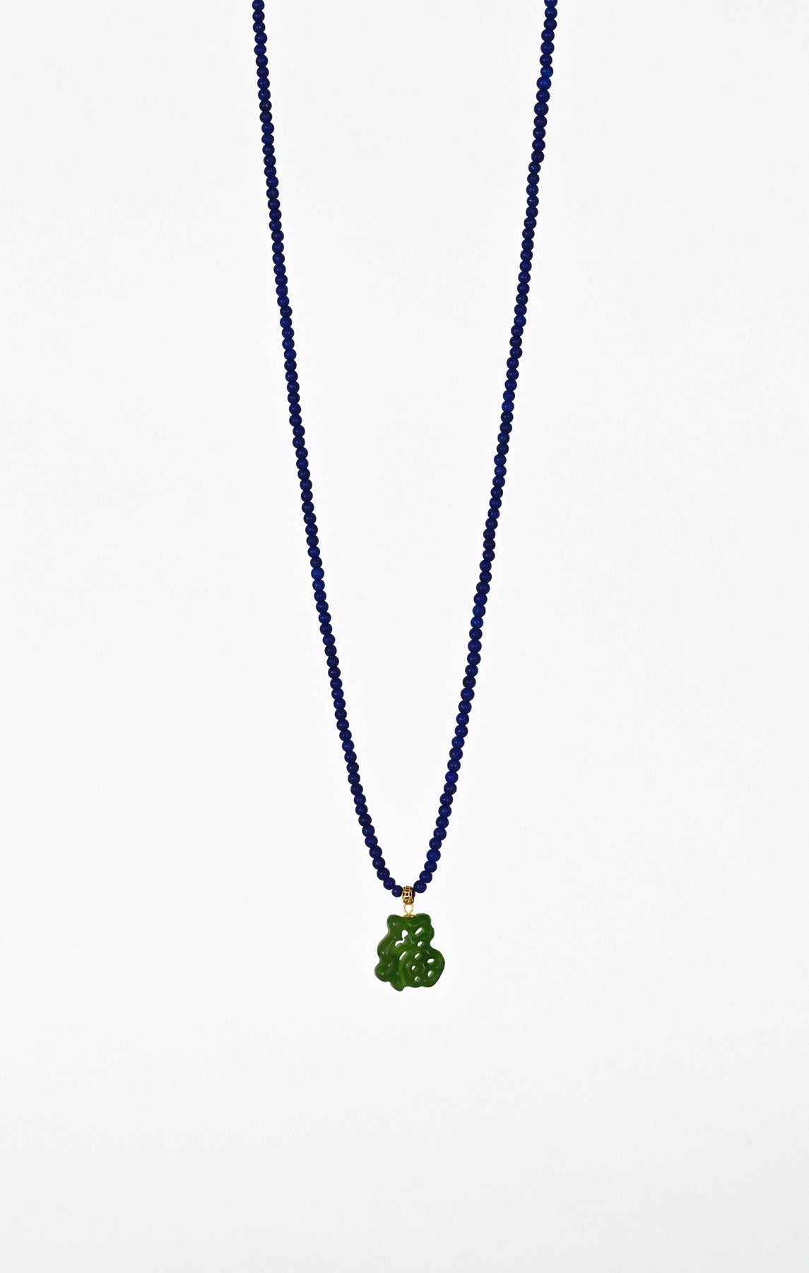 Mai Jade Fortune Lapis Lazuli Necklace at Abacus Row Handmade Jewelry